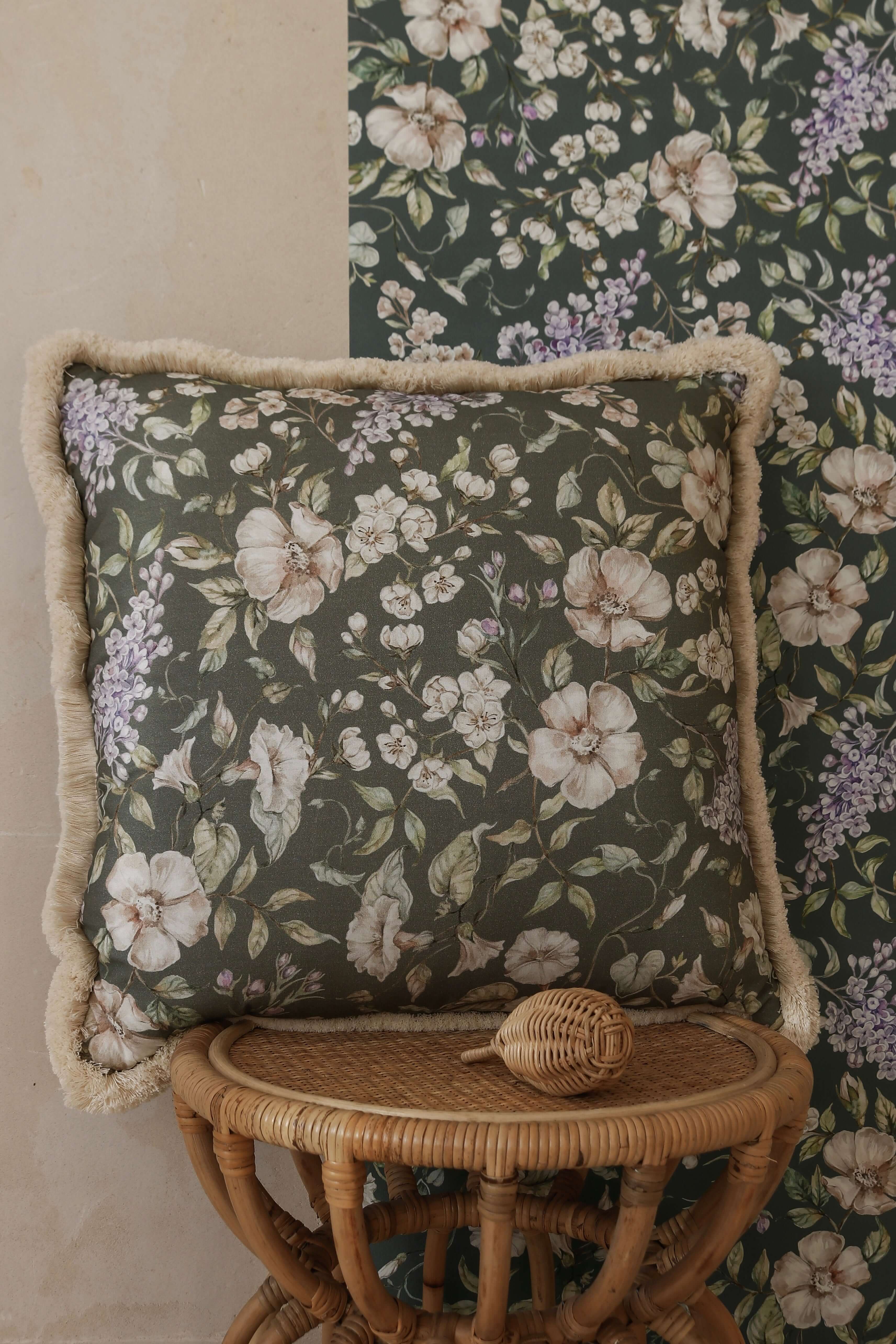 May garden on green - pillow