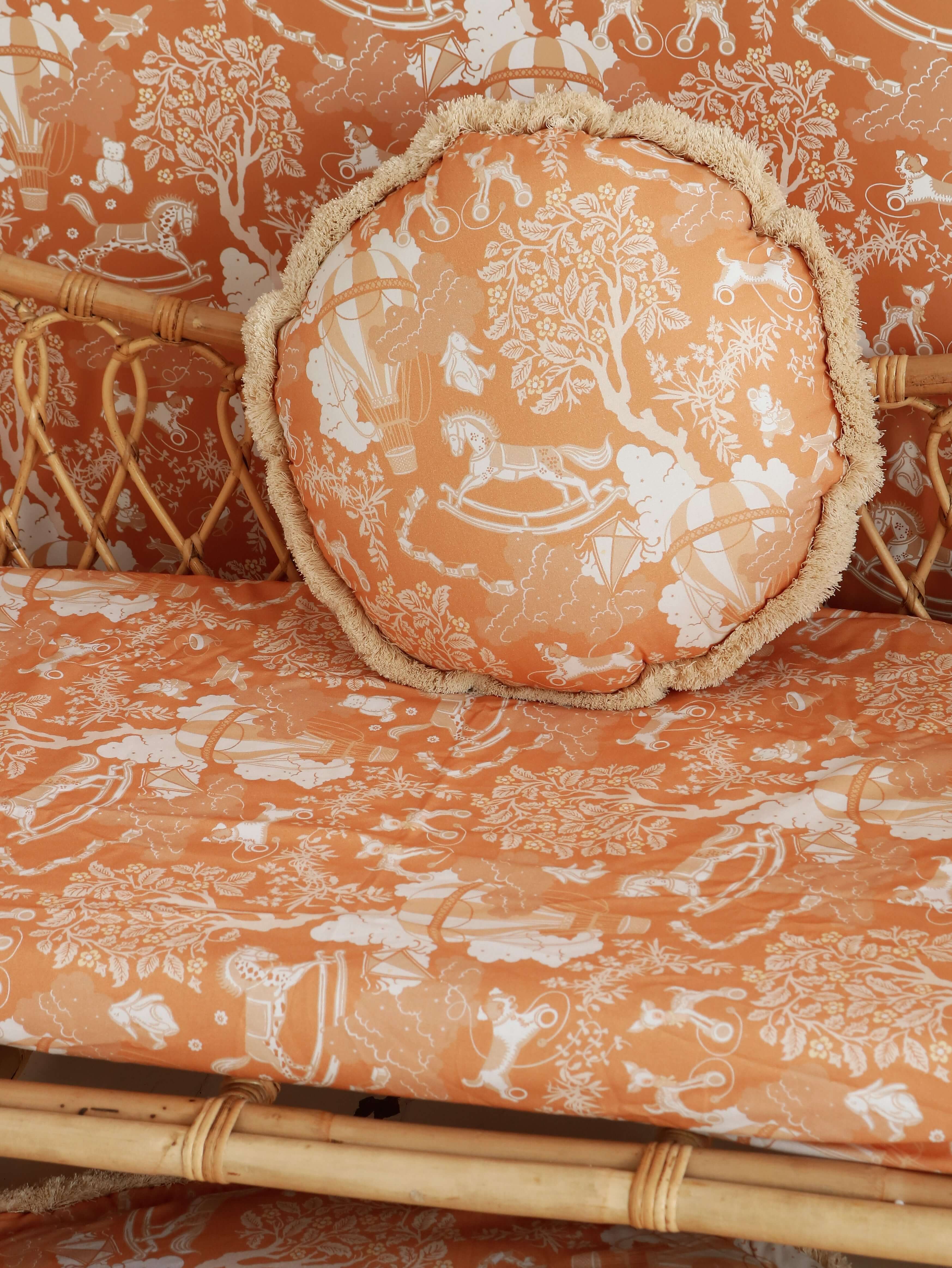 Childhood dreams - round pillow