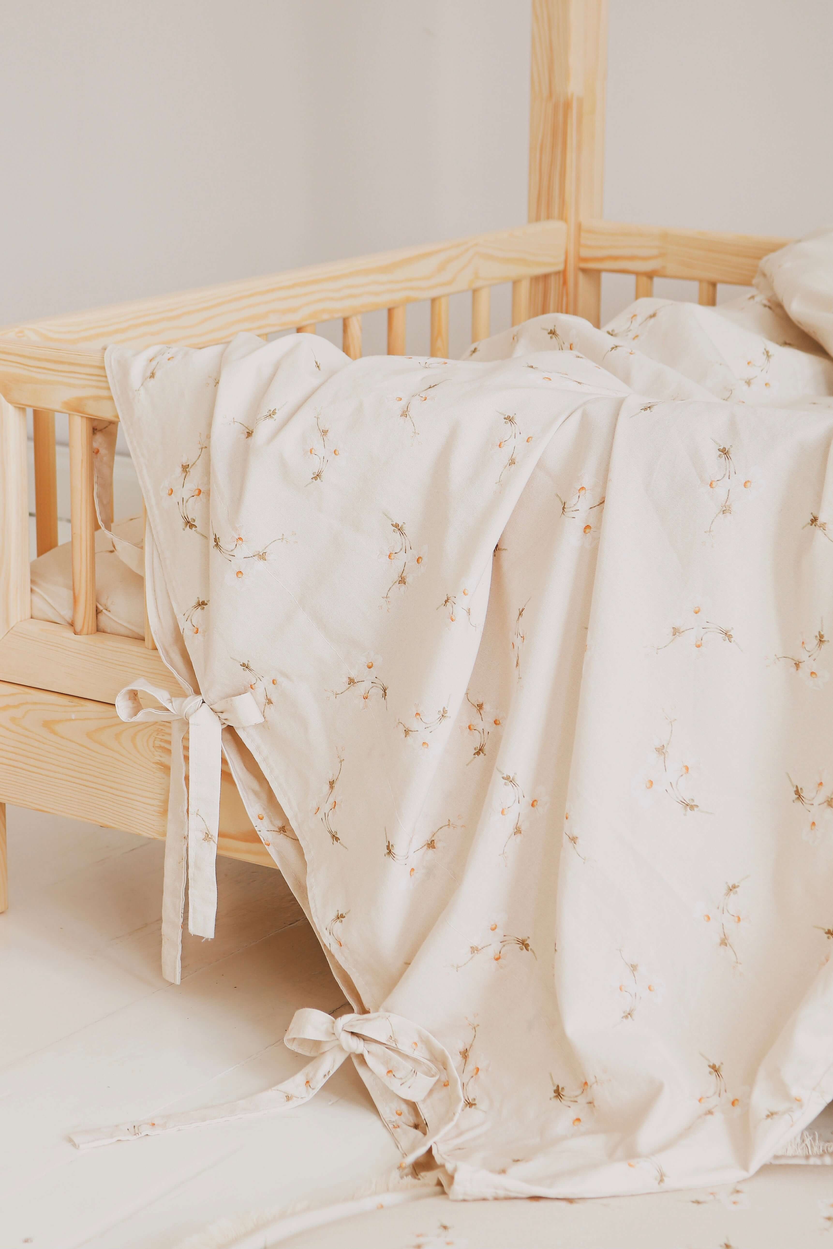 Ecru Small Flowers - Bedding Set