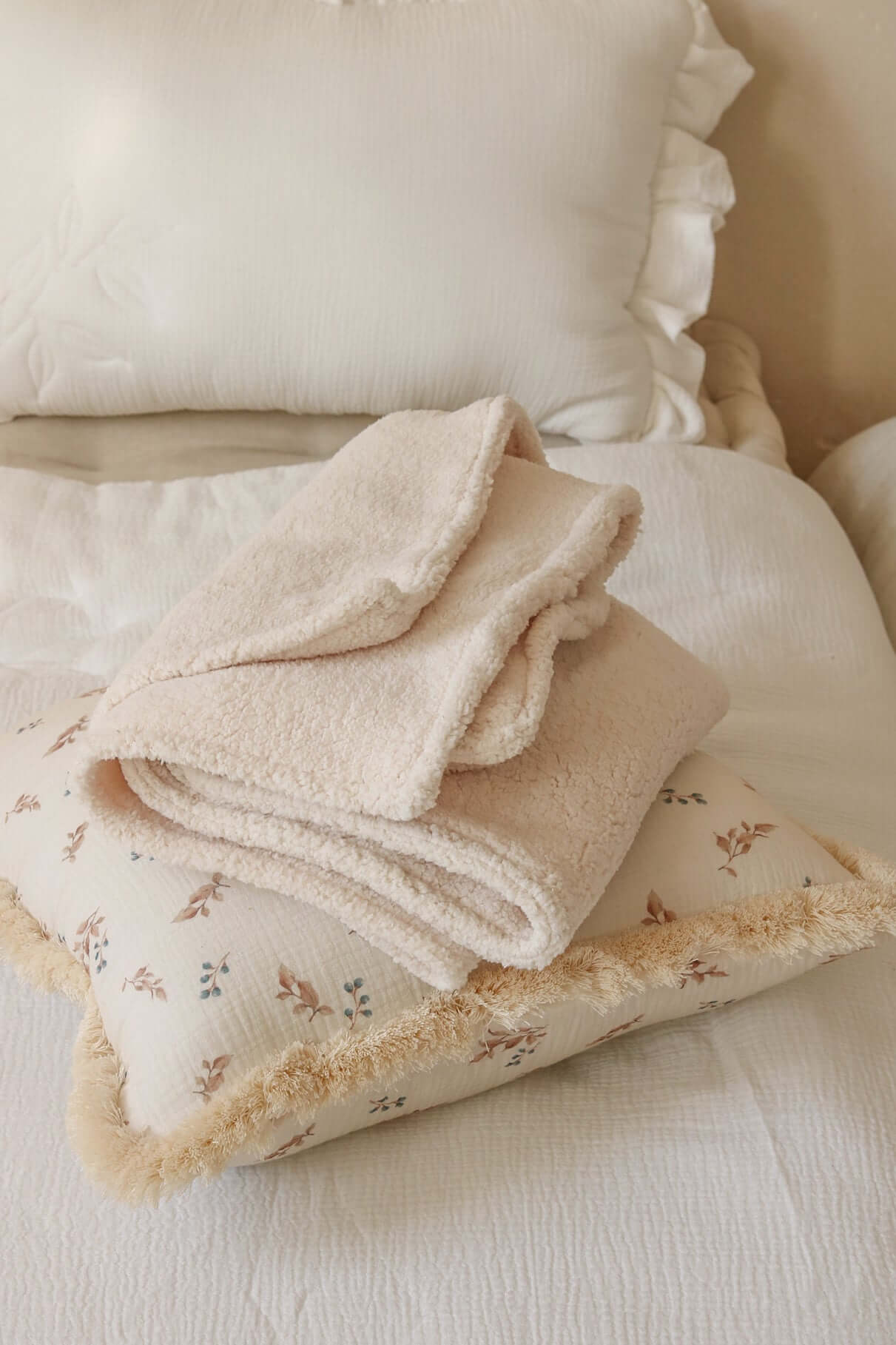 Teddy Ecru Blanket – Soft Baby Blanket