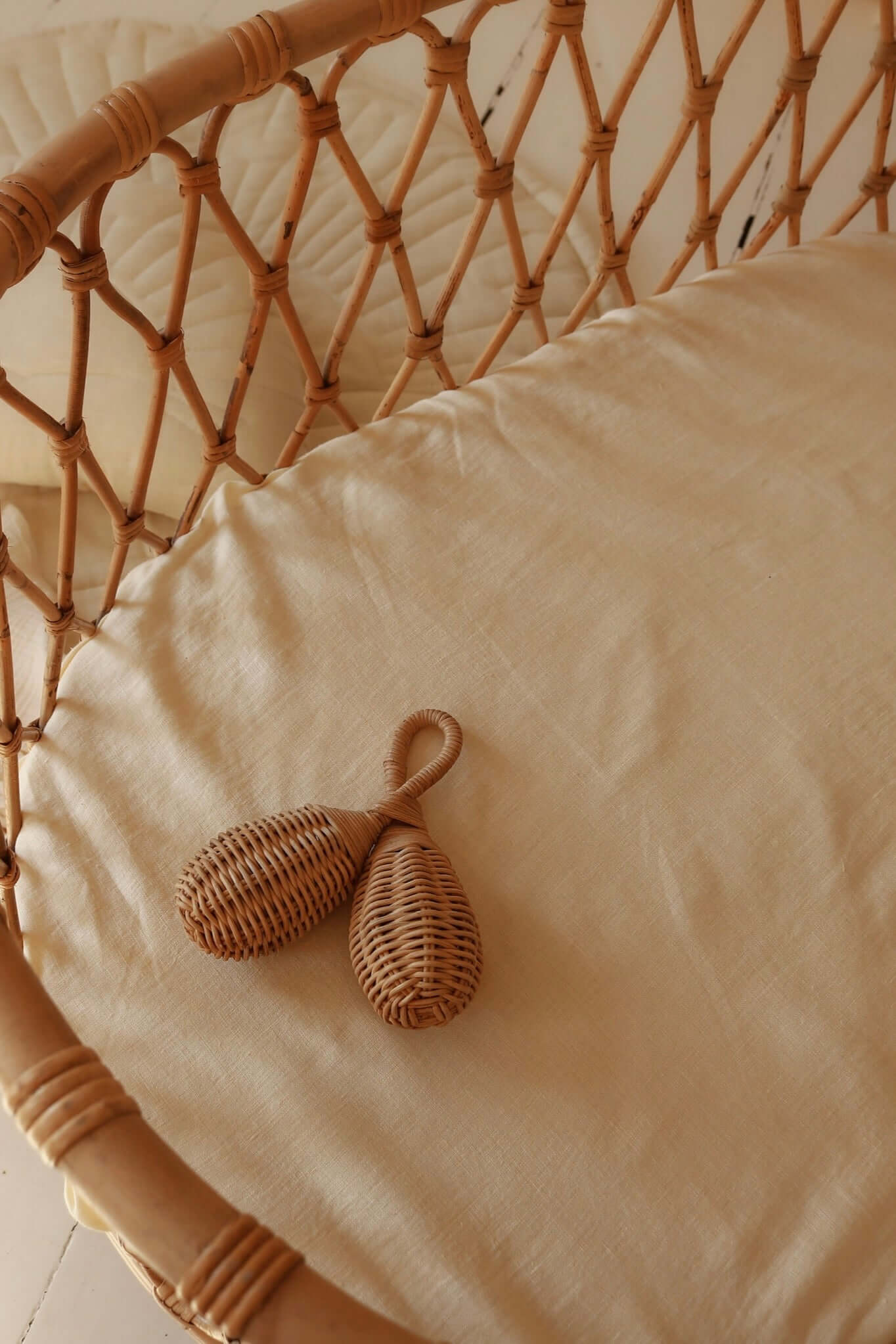 Cream Linen Fitted Sheet