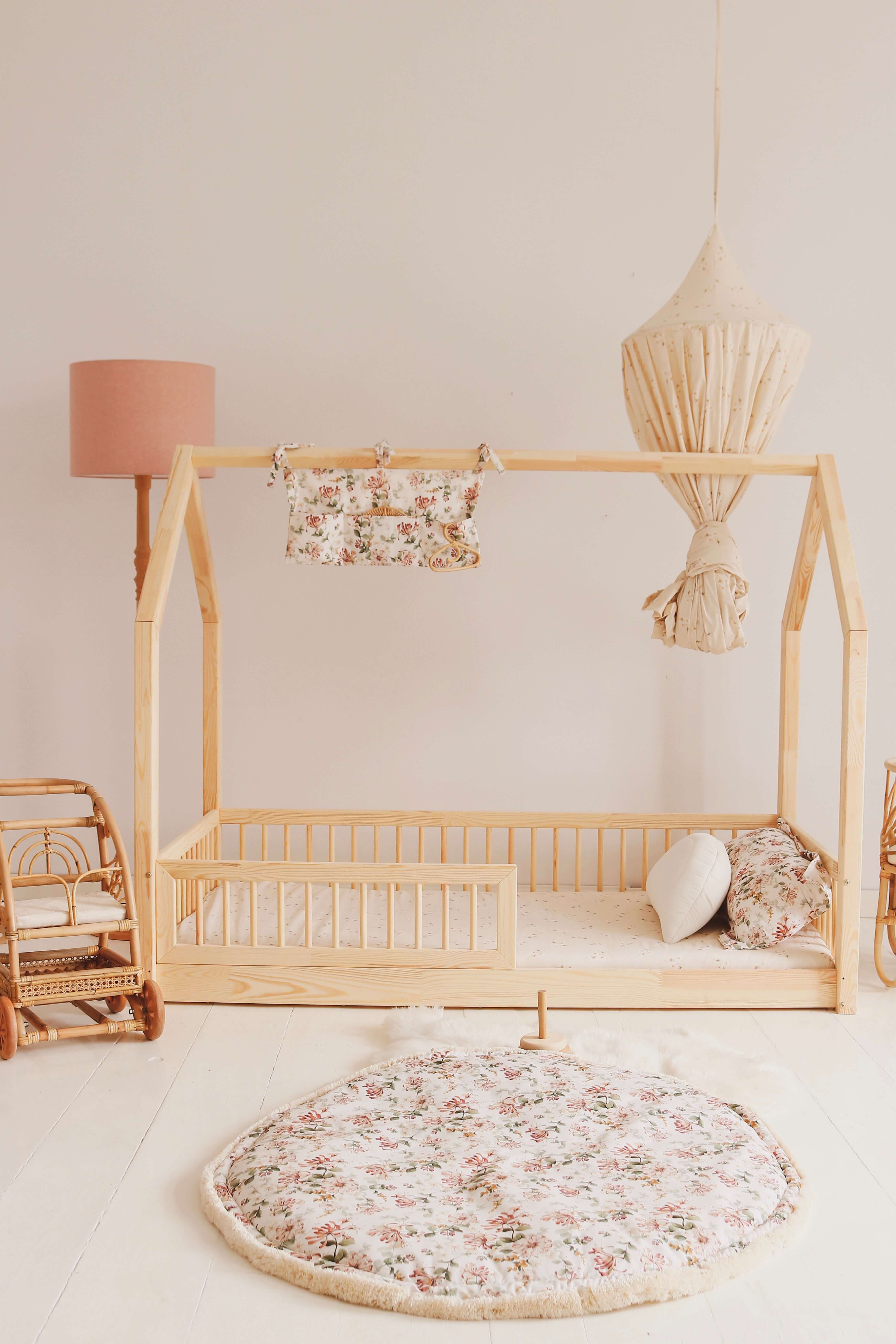 Ecru Small Flowers - Fitted Sheet