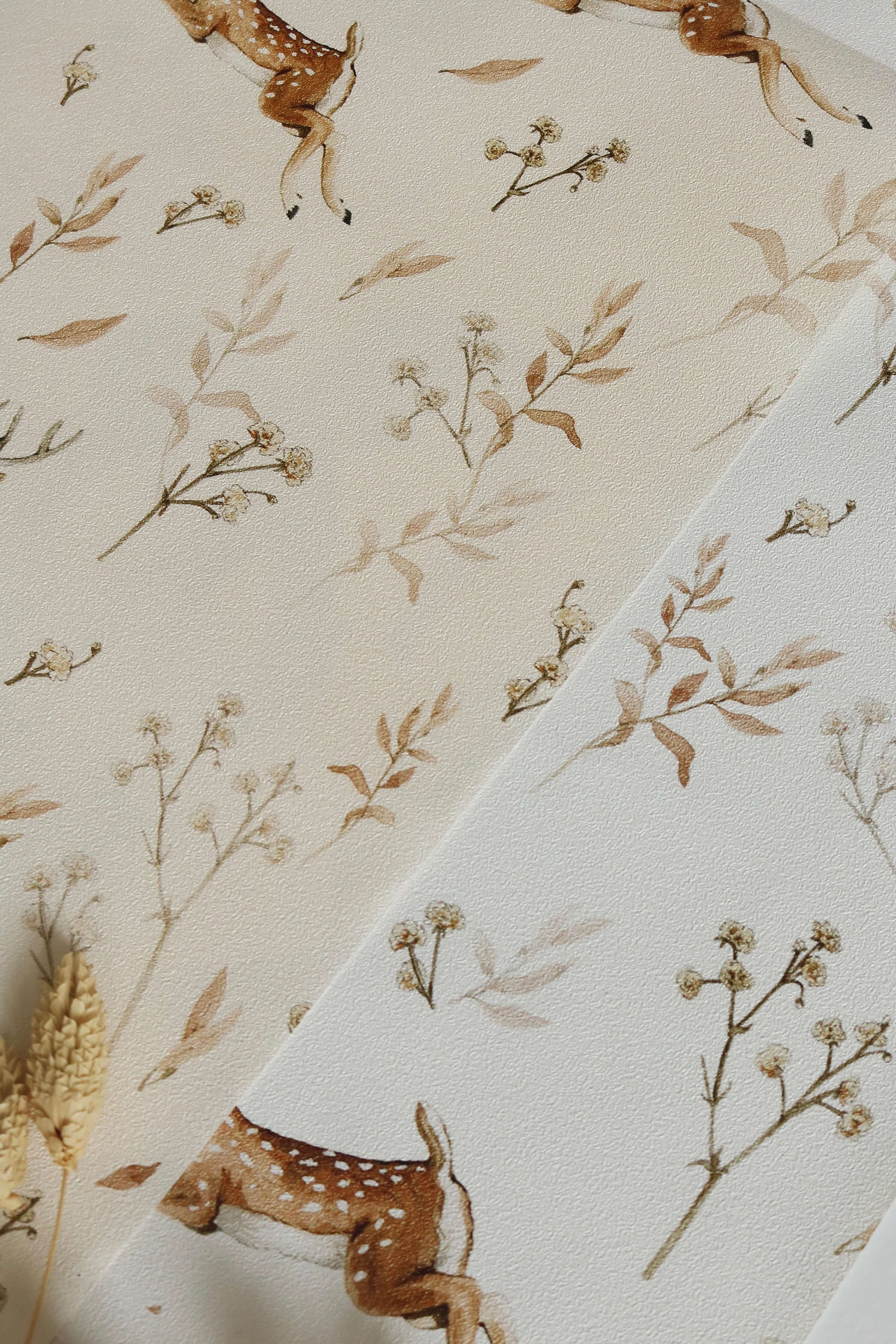 Deer Glade – Cream Wallpaper
