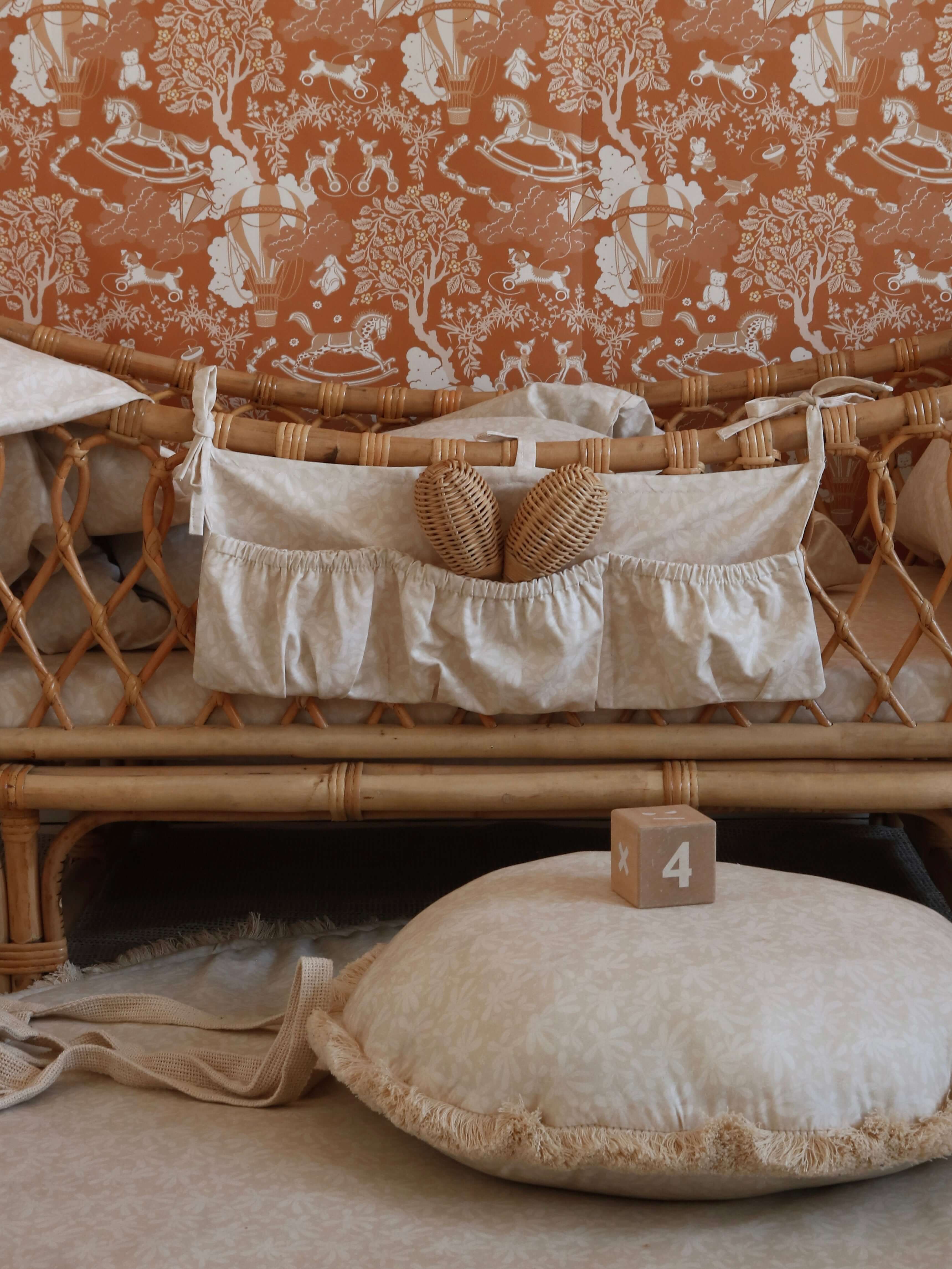 Ecru Barberries – Crib Organizer / Bed Pocket