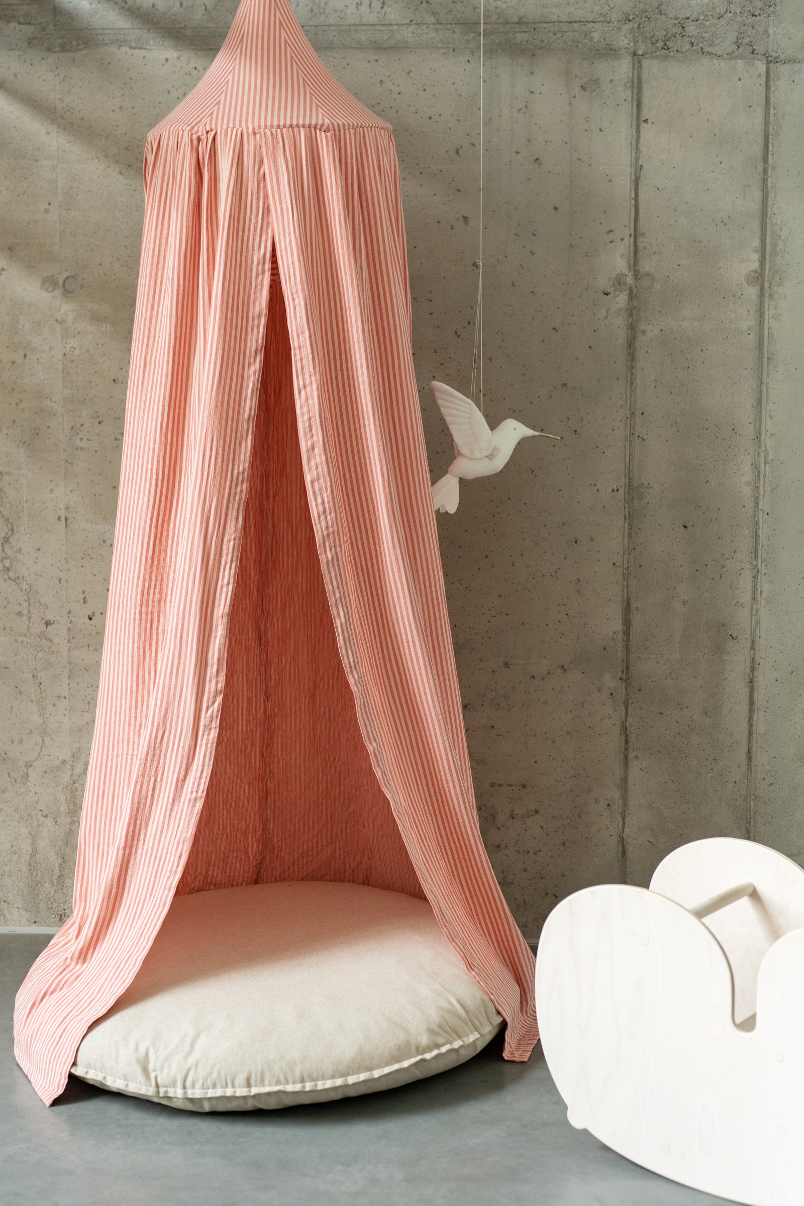 Blush Stripes – Muslin Canopy
