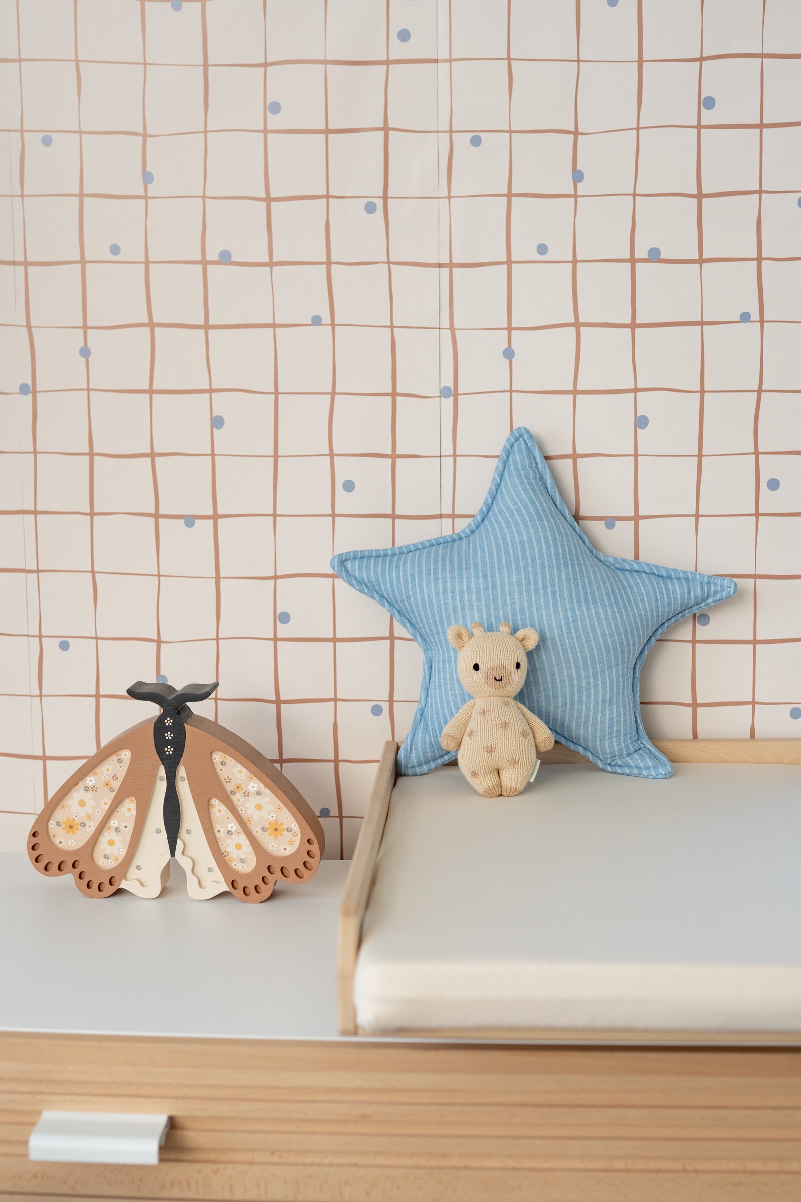 Sky Blue Stripes – Stars Pillow