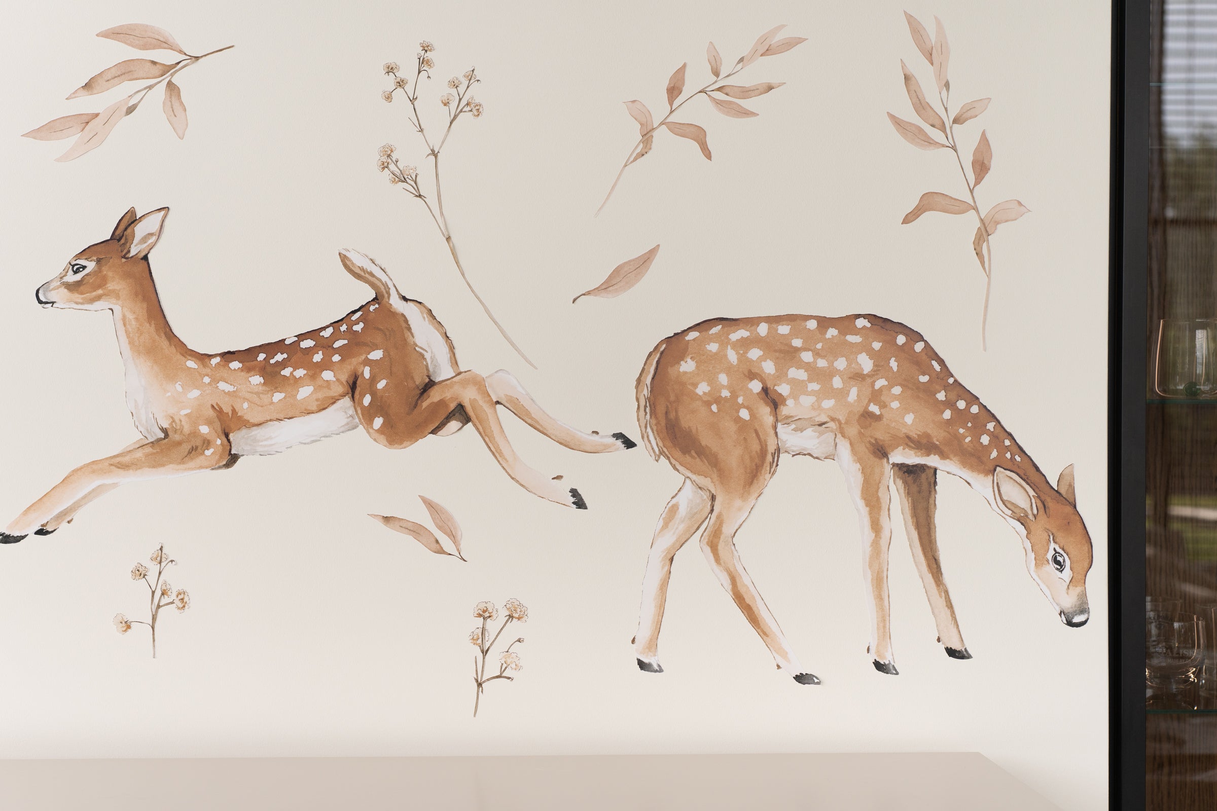 Trio of Woodland Deer Wall Sticker – Nursery Decal Set