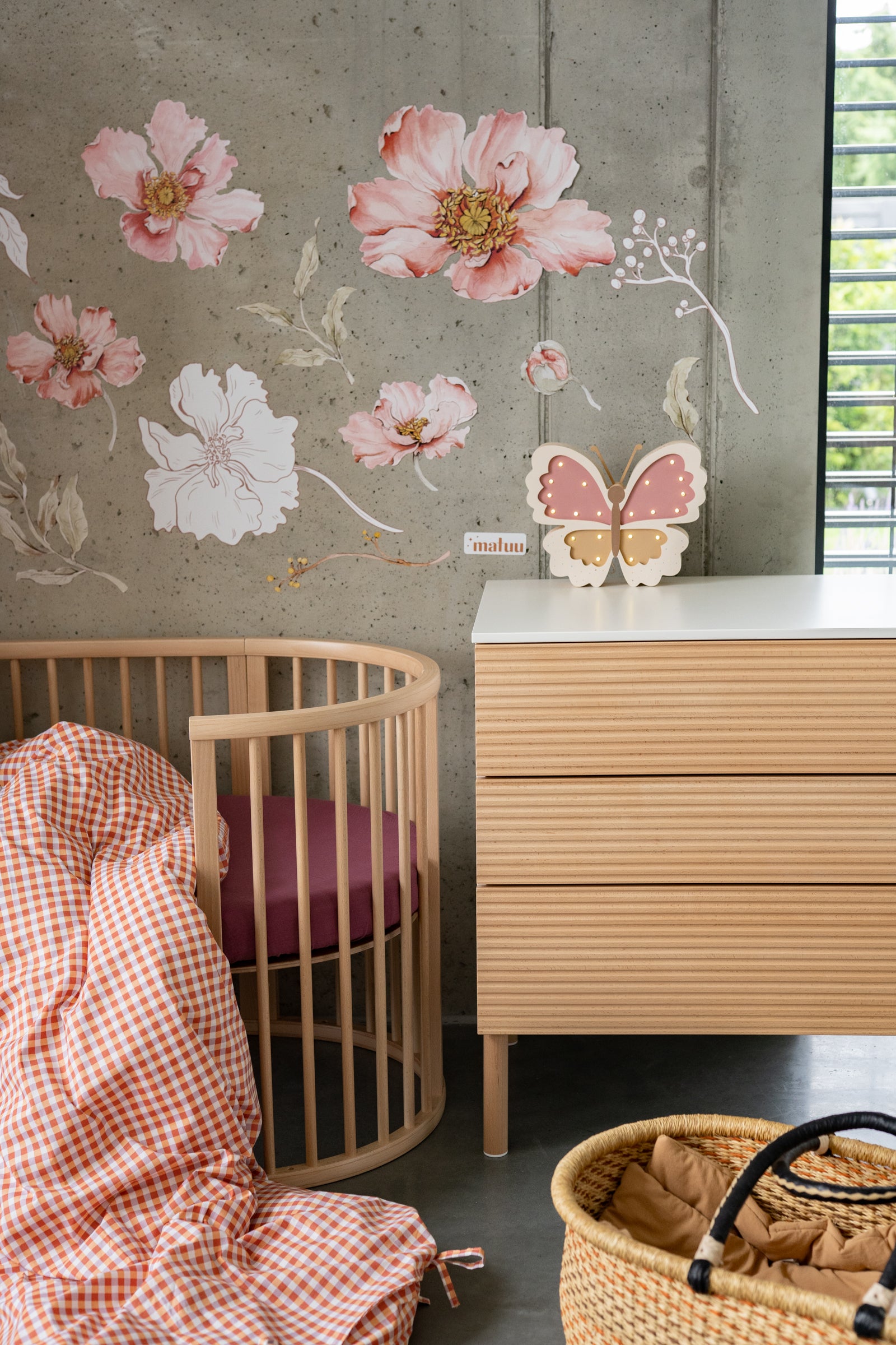 Blush Botanical – Floral Wall Sticker Set