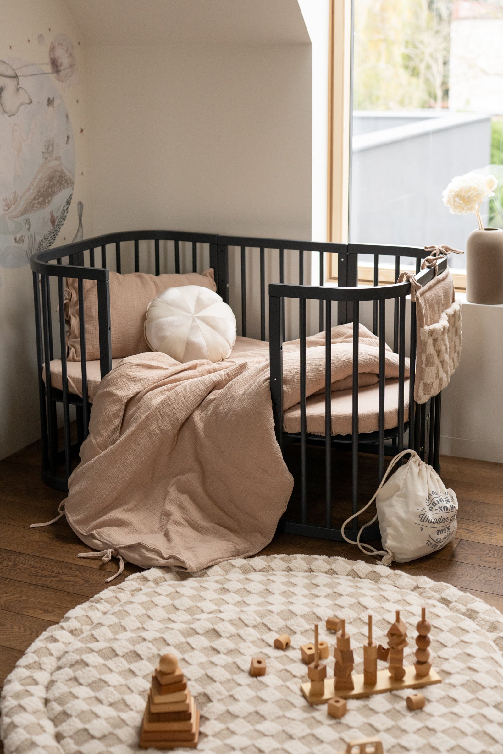 Warm beige - Linen Look Fitted Sheet