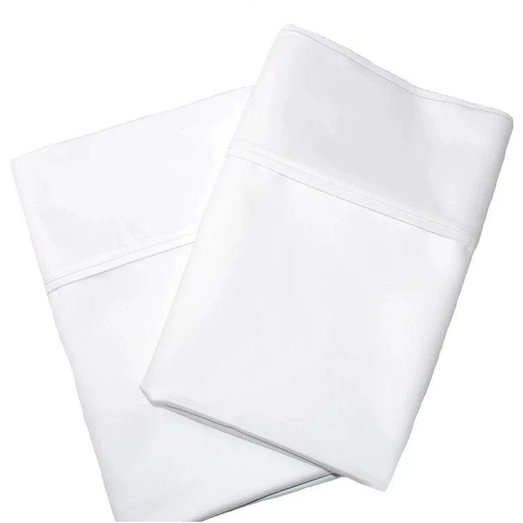 Decorative-cuff Cotton Blend Pillowcase Set
