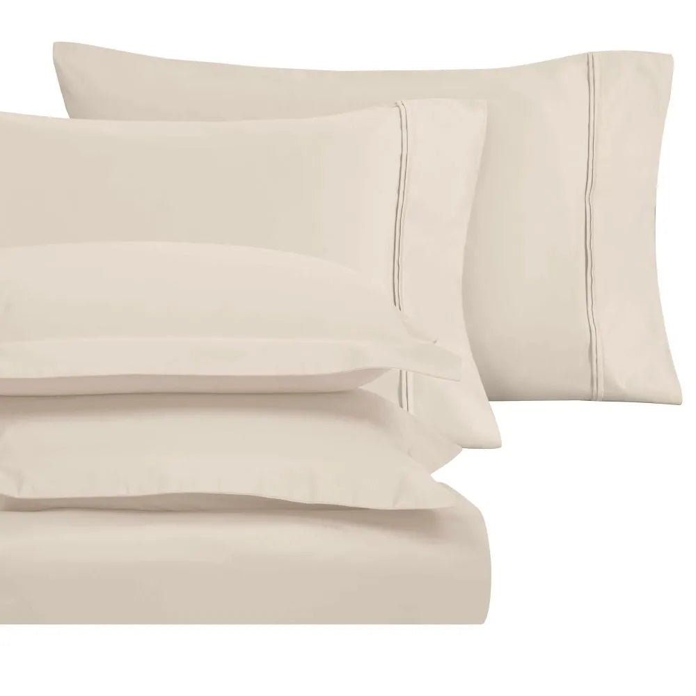 Piped Egyptian Cotton Duvet Cover Bundle