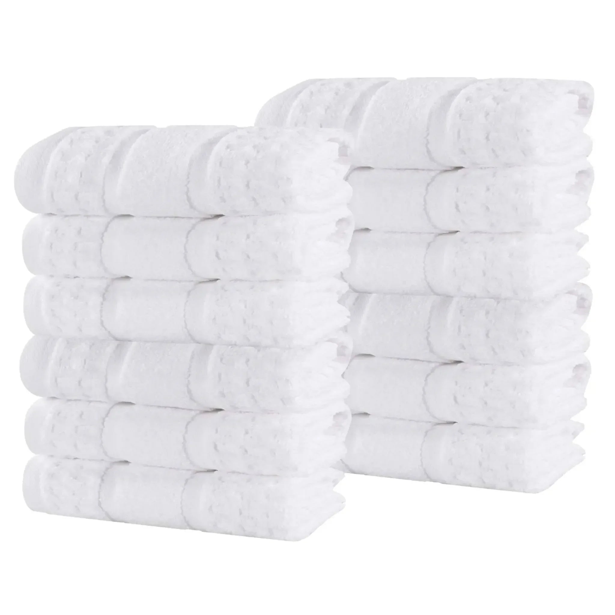 Waffle-embossed Zero-Twist Cotton Face Towel Set