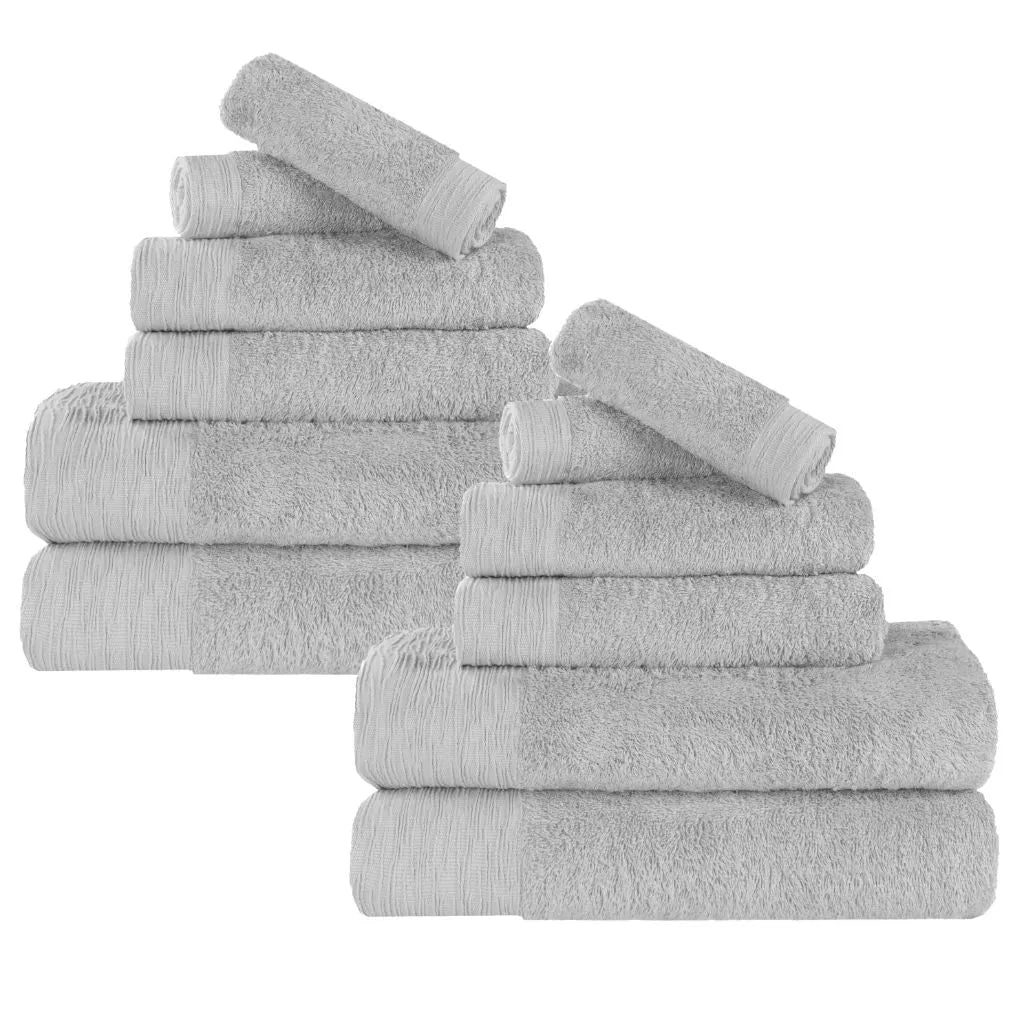 Textured-trim Rayon Bamboo Towel Set