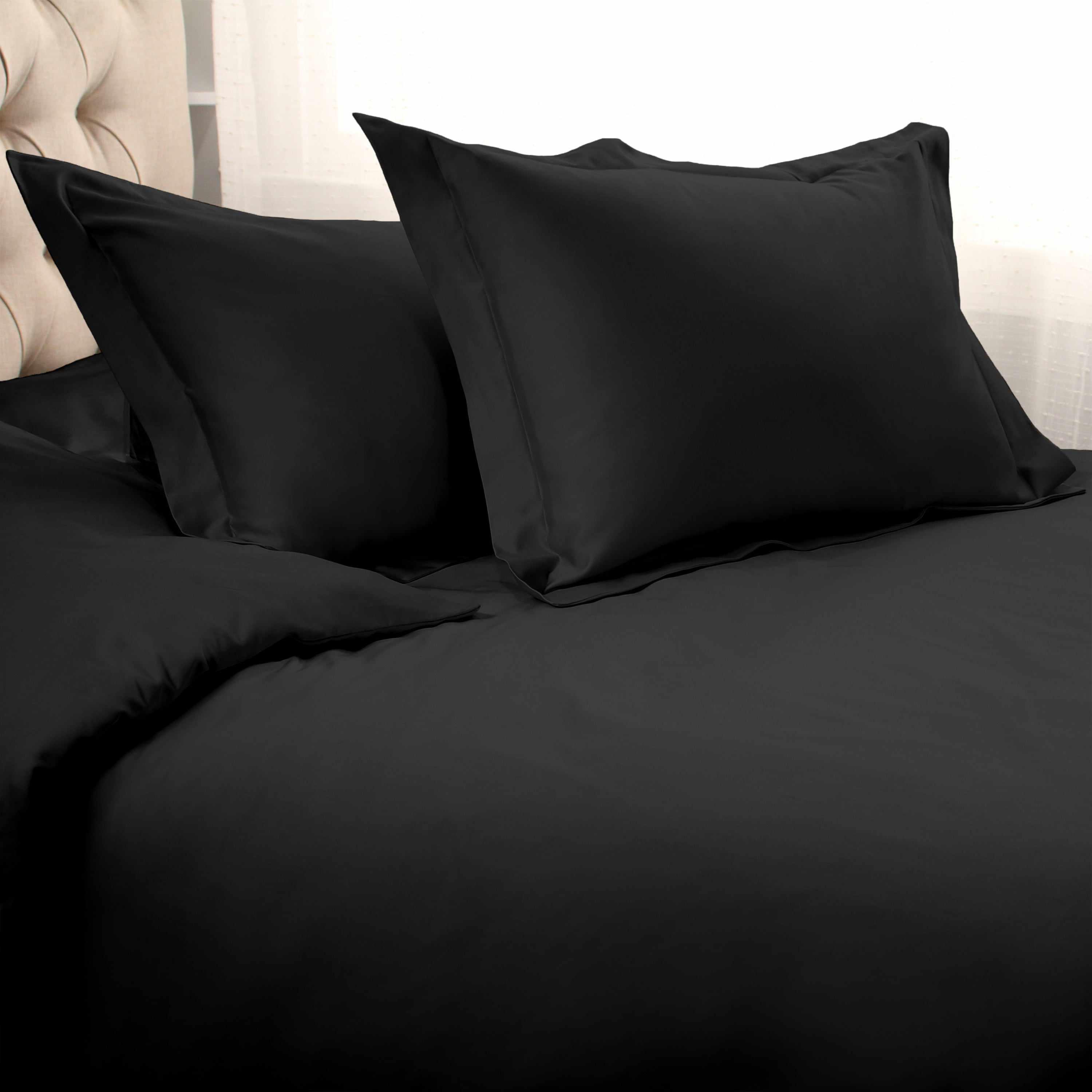 Minimalist Button-Closure Egyptian Cotton Bed Linen Set
