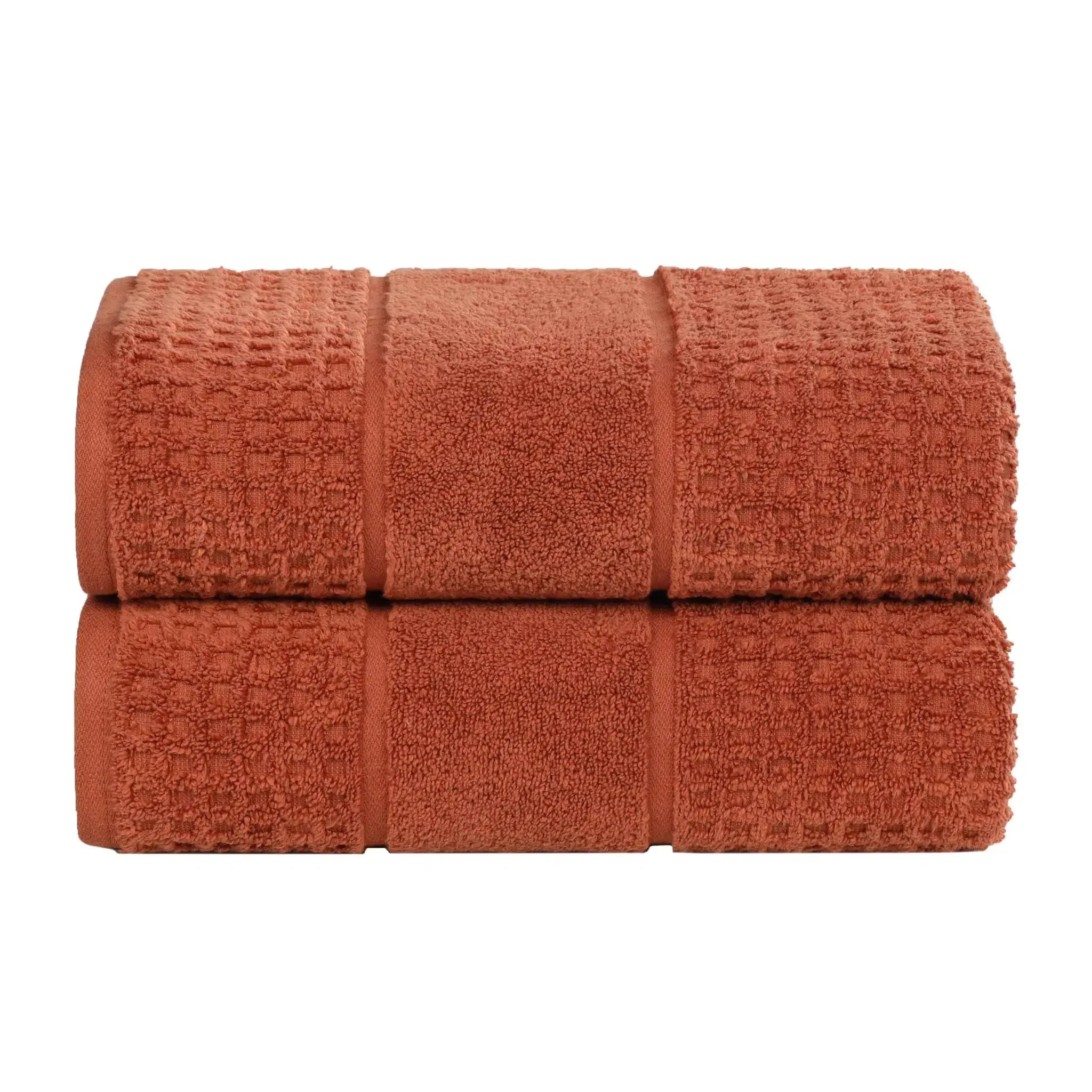 Waffle Honeycomb Zero Twist Cotton Bath Towel Set