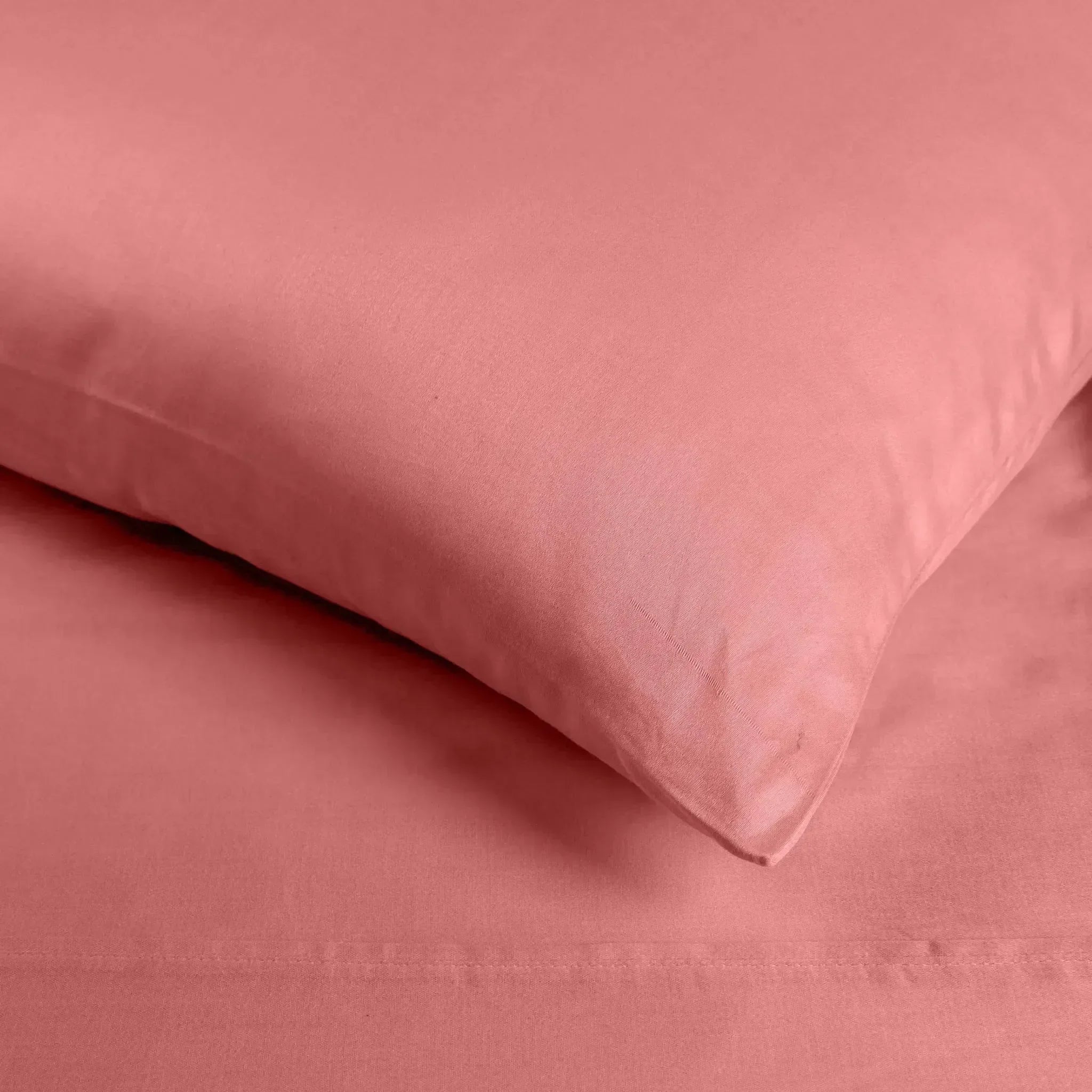 Double-stitched Sateen Cotton Pillowcase Set