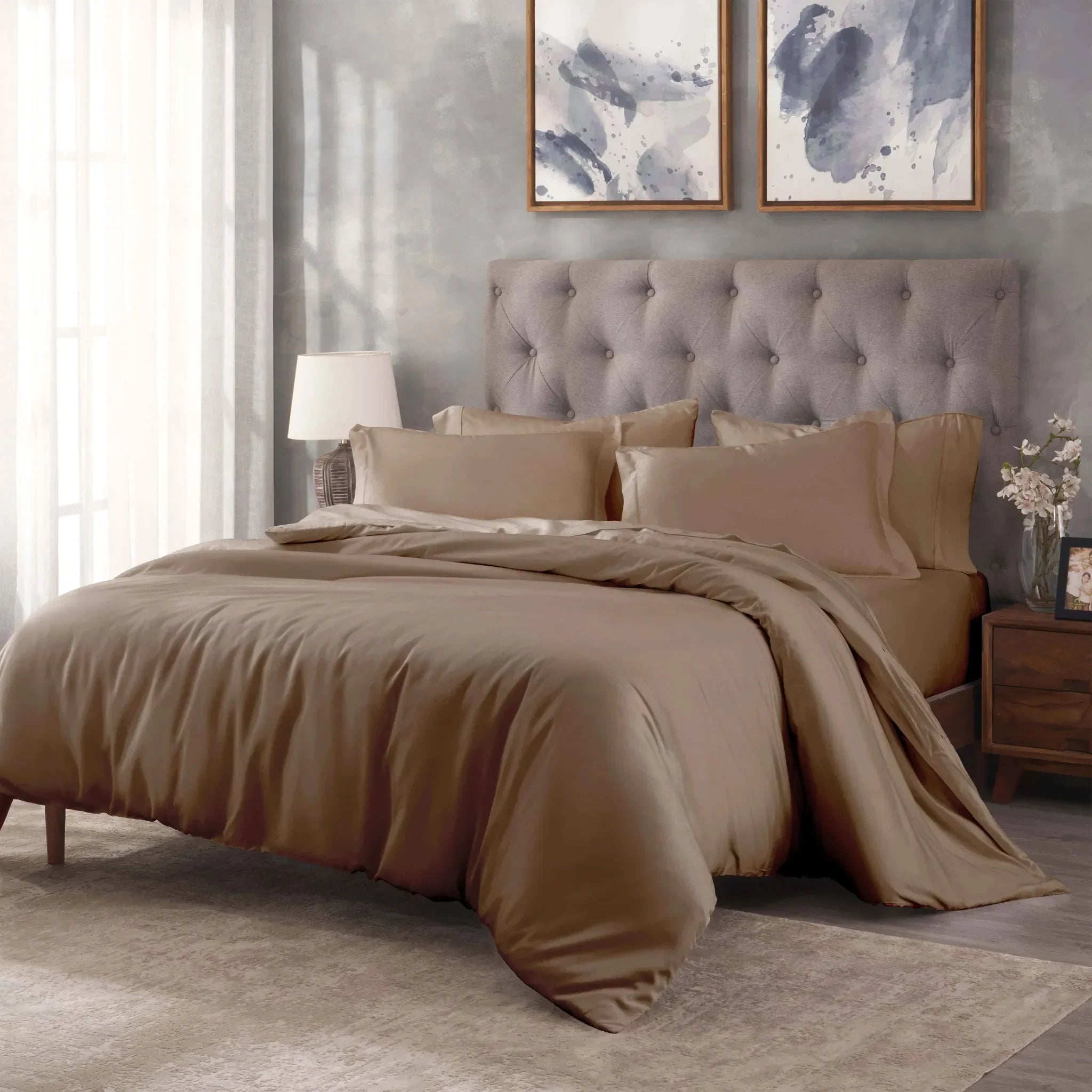 Minimalist Egyptian Cotton Duvet Cover Set