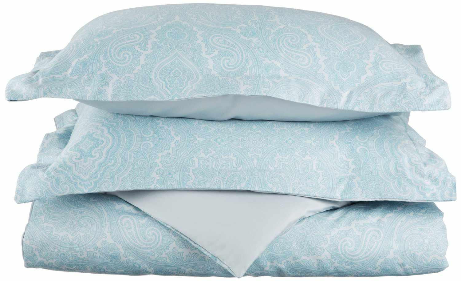 Paisley-patterned Cotton Blend Duvet Cover Set