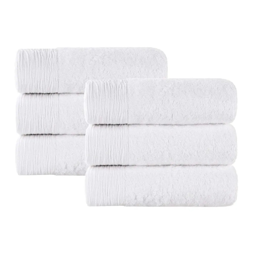 Ribbed-band Cotton Bath Towel Set