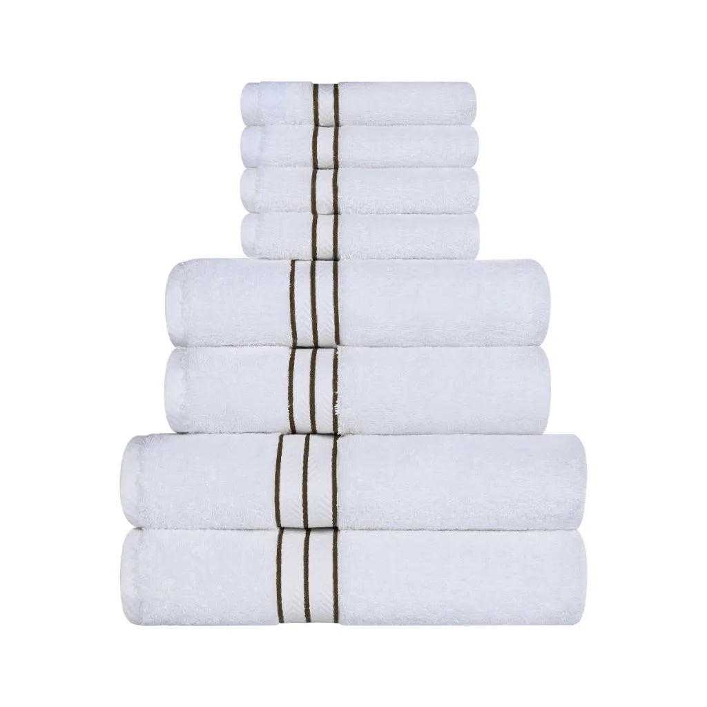 Striped-textured Turkish Cotton Towel Set