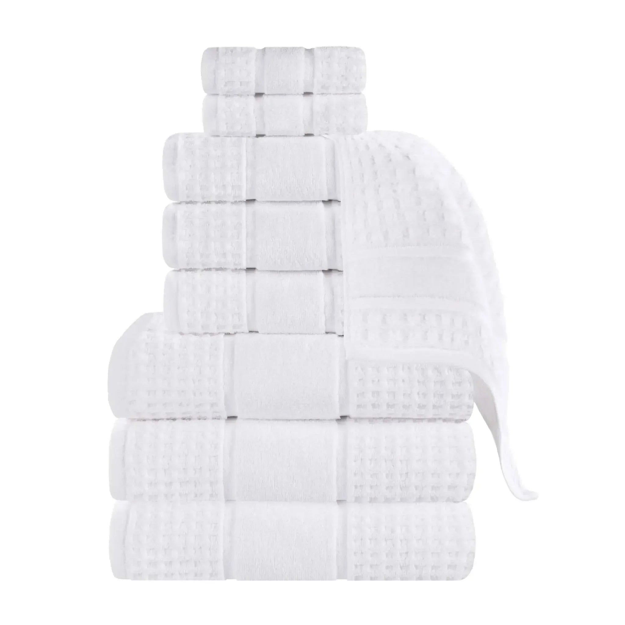 Waffle Honeycomb Zero Twist Cotton Towel Set