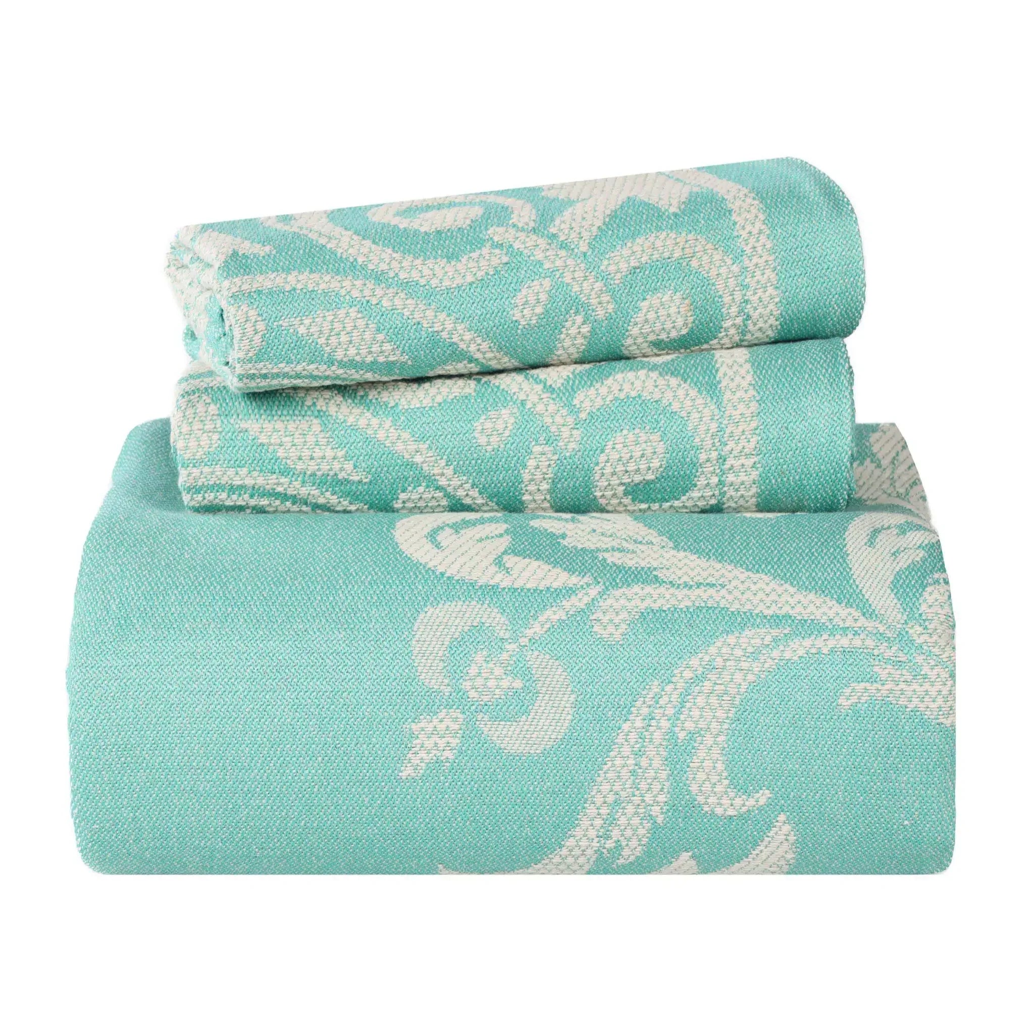 Raised-Jacquard Cotton Blend Bedspread Set