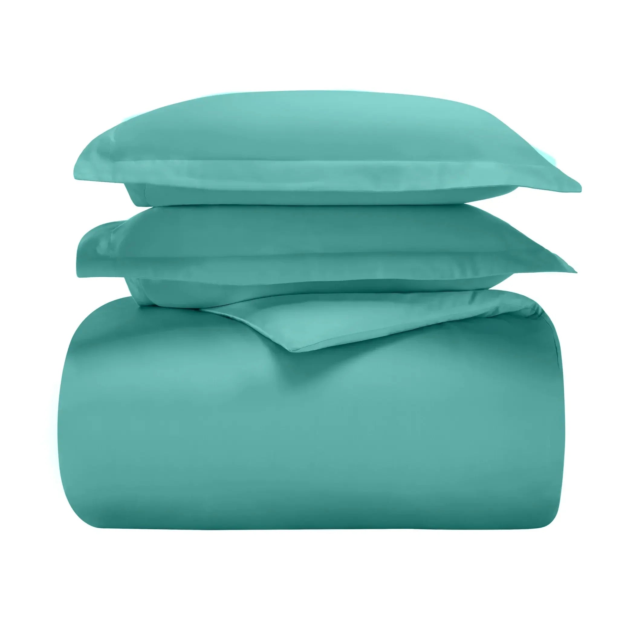 Minimalist Solid Cotton Blend Duvet Cover Set