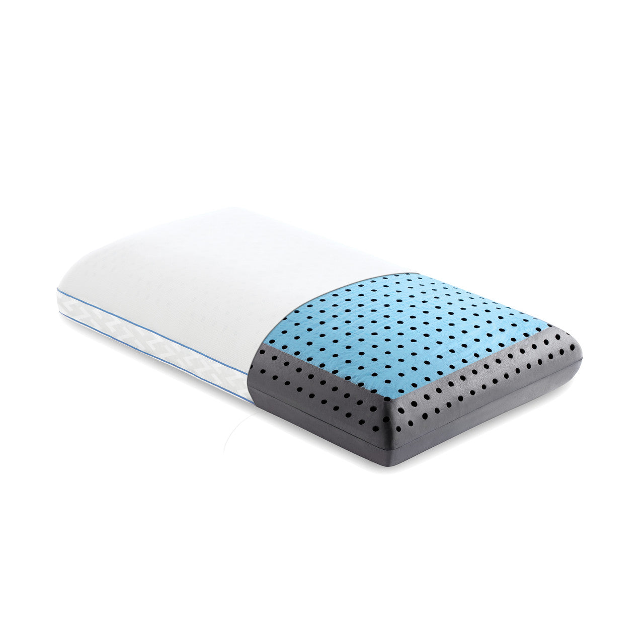 Dot-patterned Contoured Memory Foam Pillow