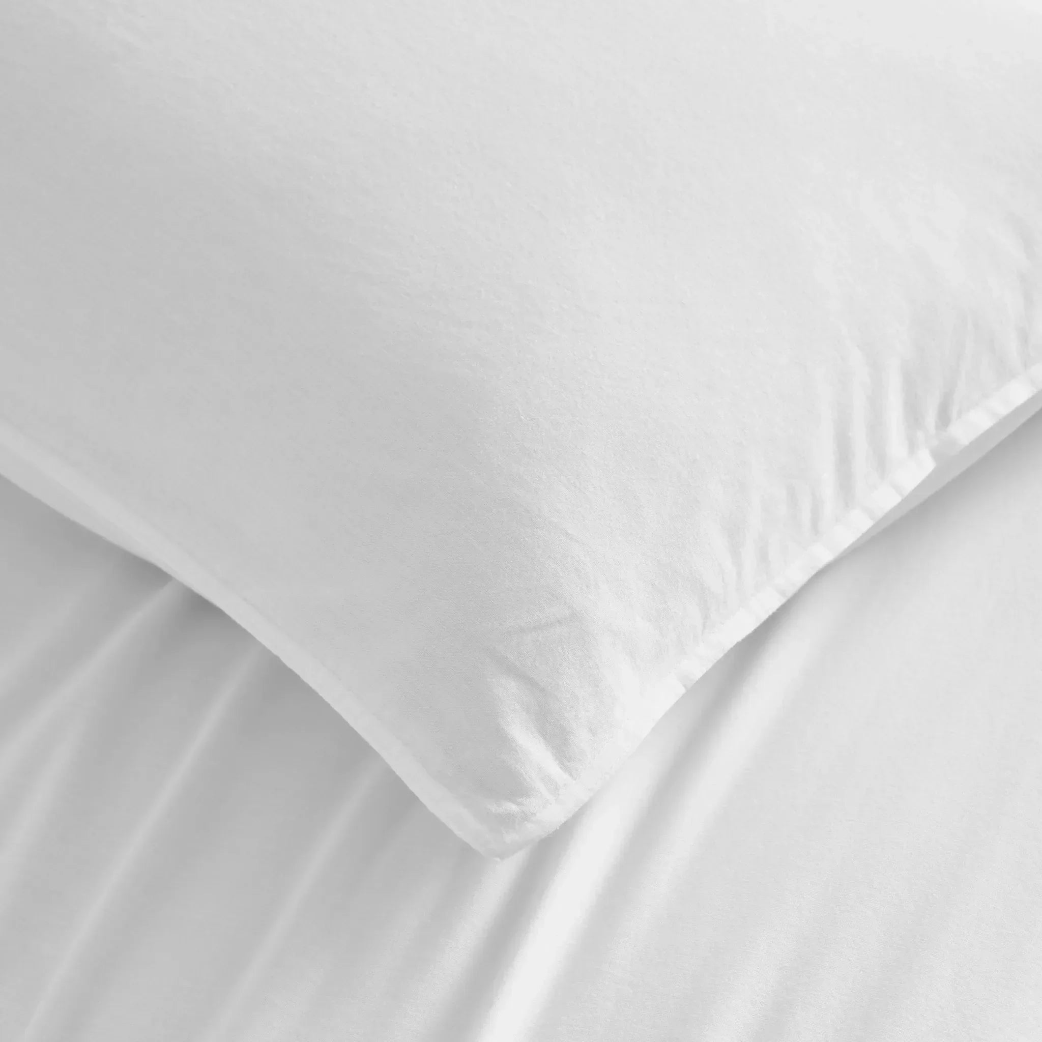 Coconut Button Envelope-style Cotton Percale Duvet Cover Set