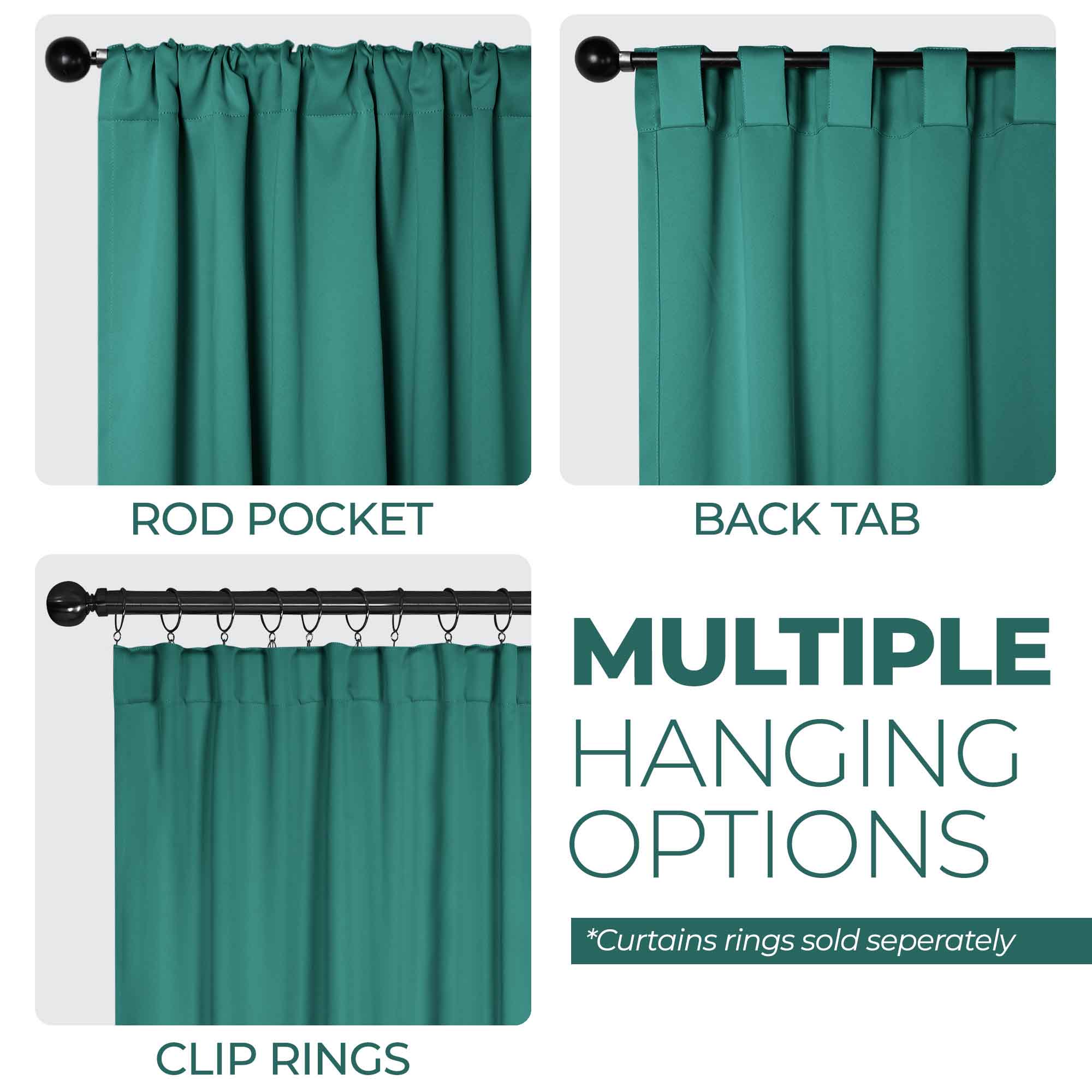 Minimalist Pleated Window Curtain Set of 2