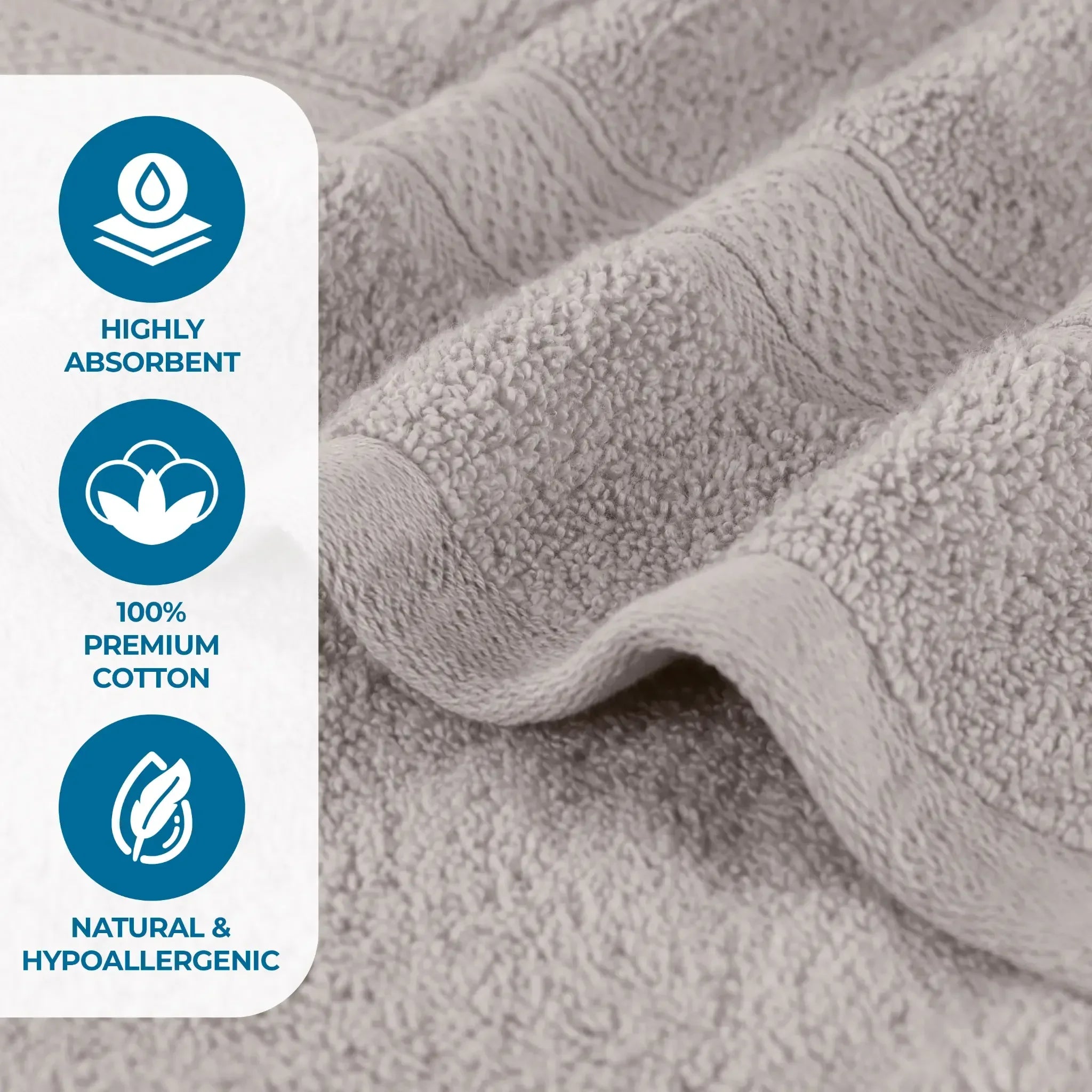 Embossed-pattern Zero Twist Cotton Towel Set