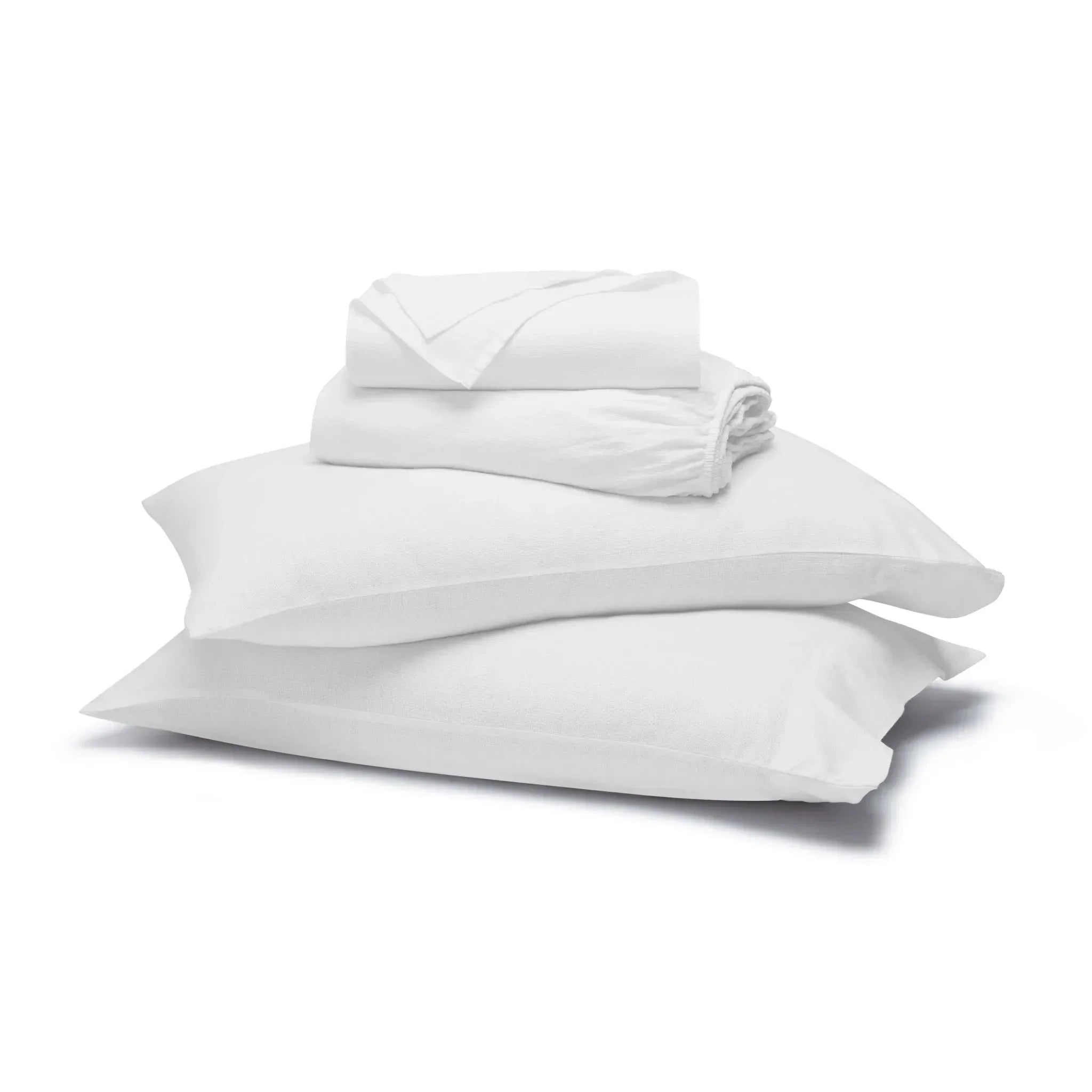 Textured Cotton Percale Bed Sheet Set