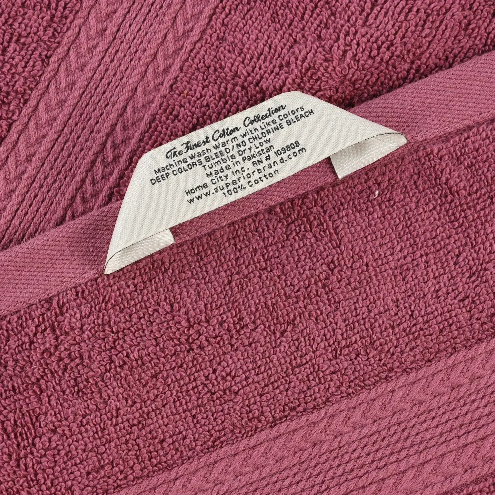 Textured-banded Ringspun Cotton Towel Set