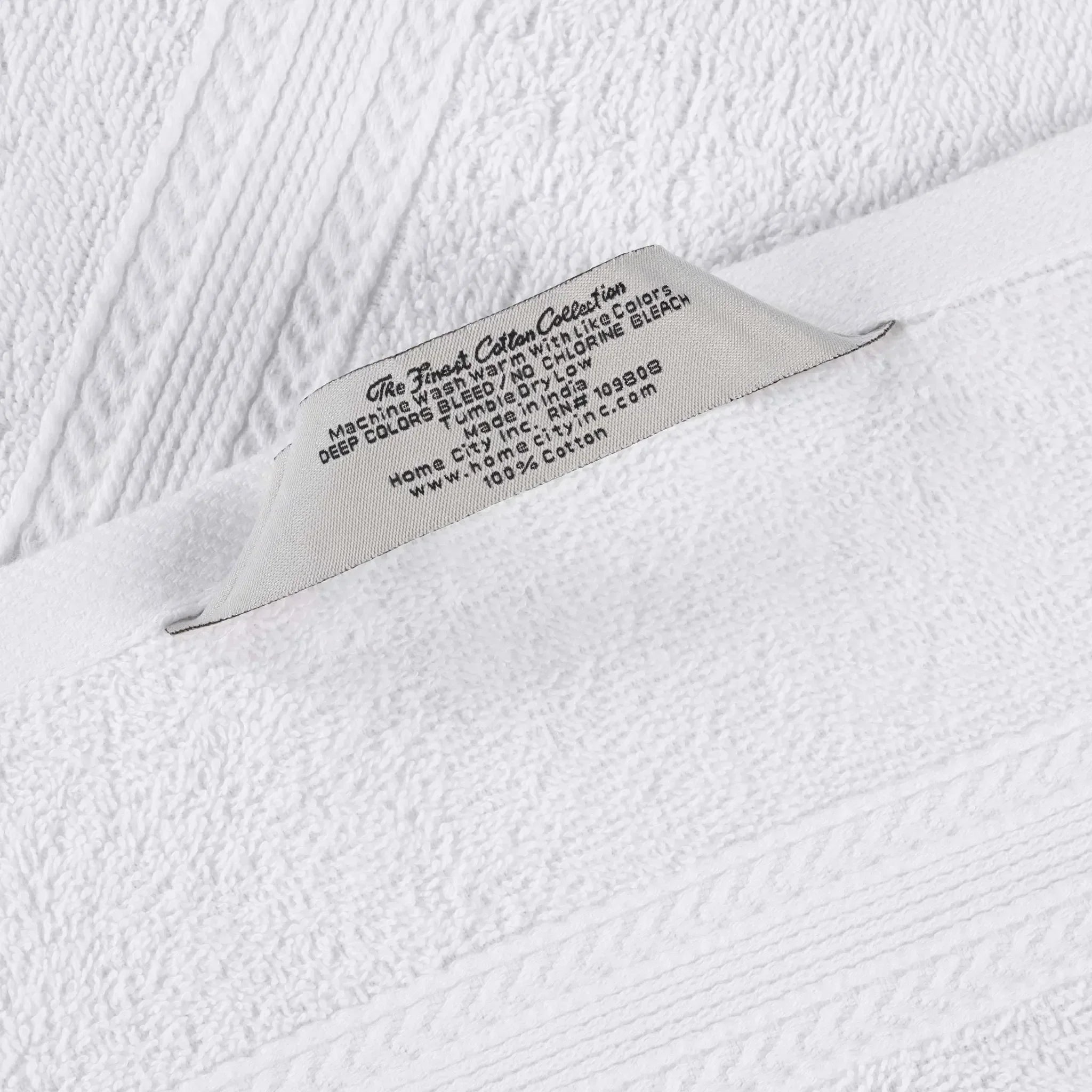 Textured-banded Ring-Spun Cotton Towel Set