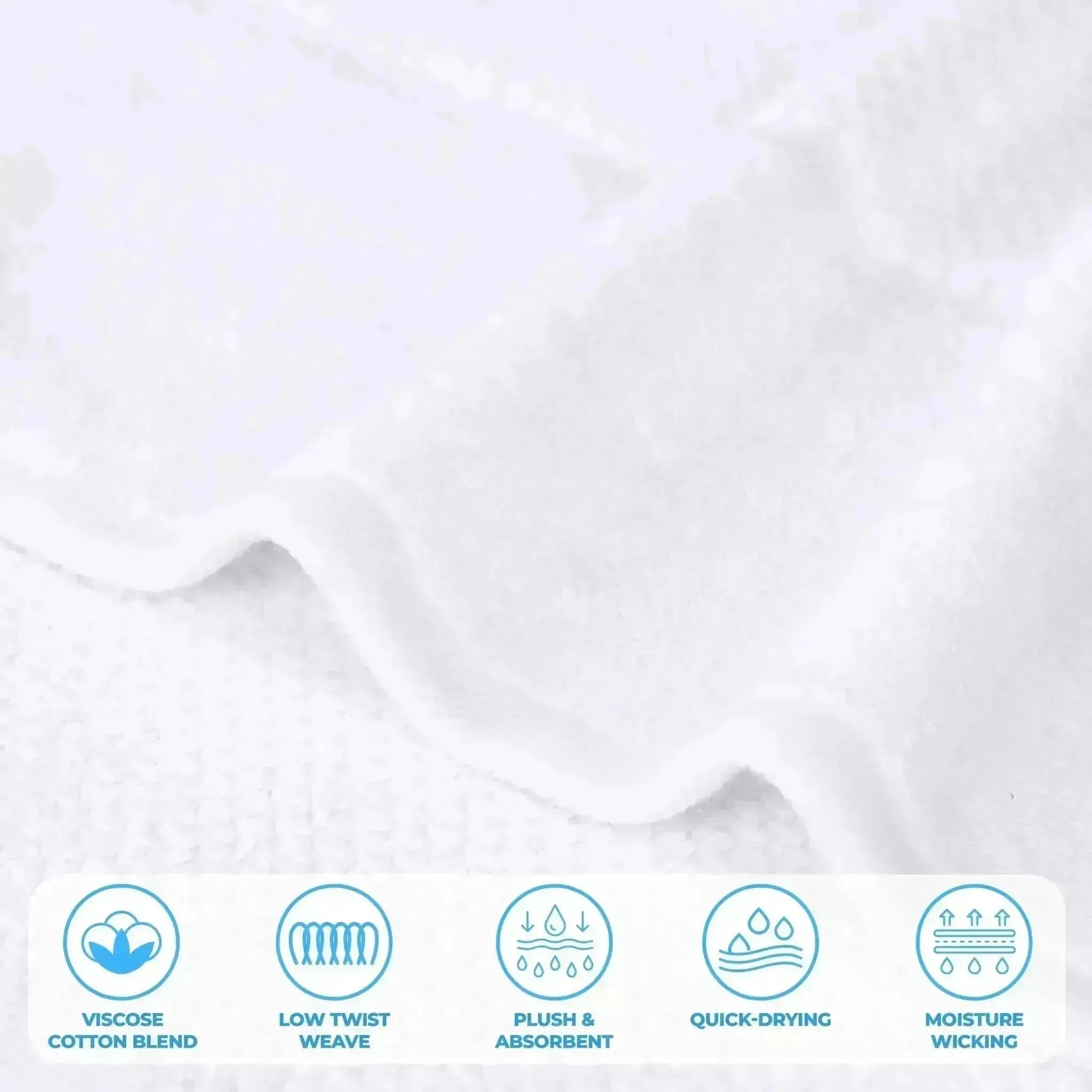 Finely-woven Border Low-twist Viscose Cotton Blend Towel Set