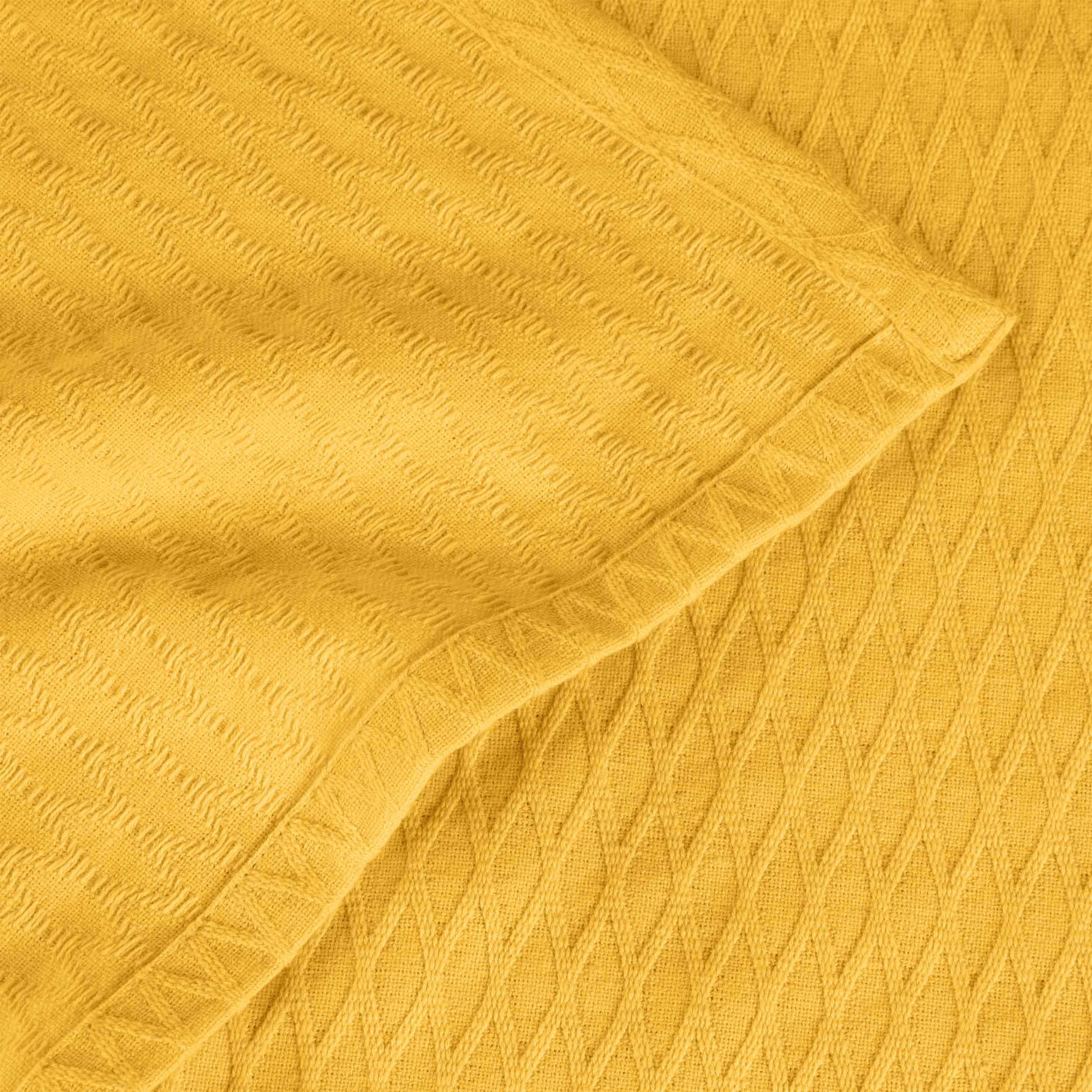 Geometric-embossed Cotton Thermal Throw Blanket