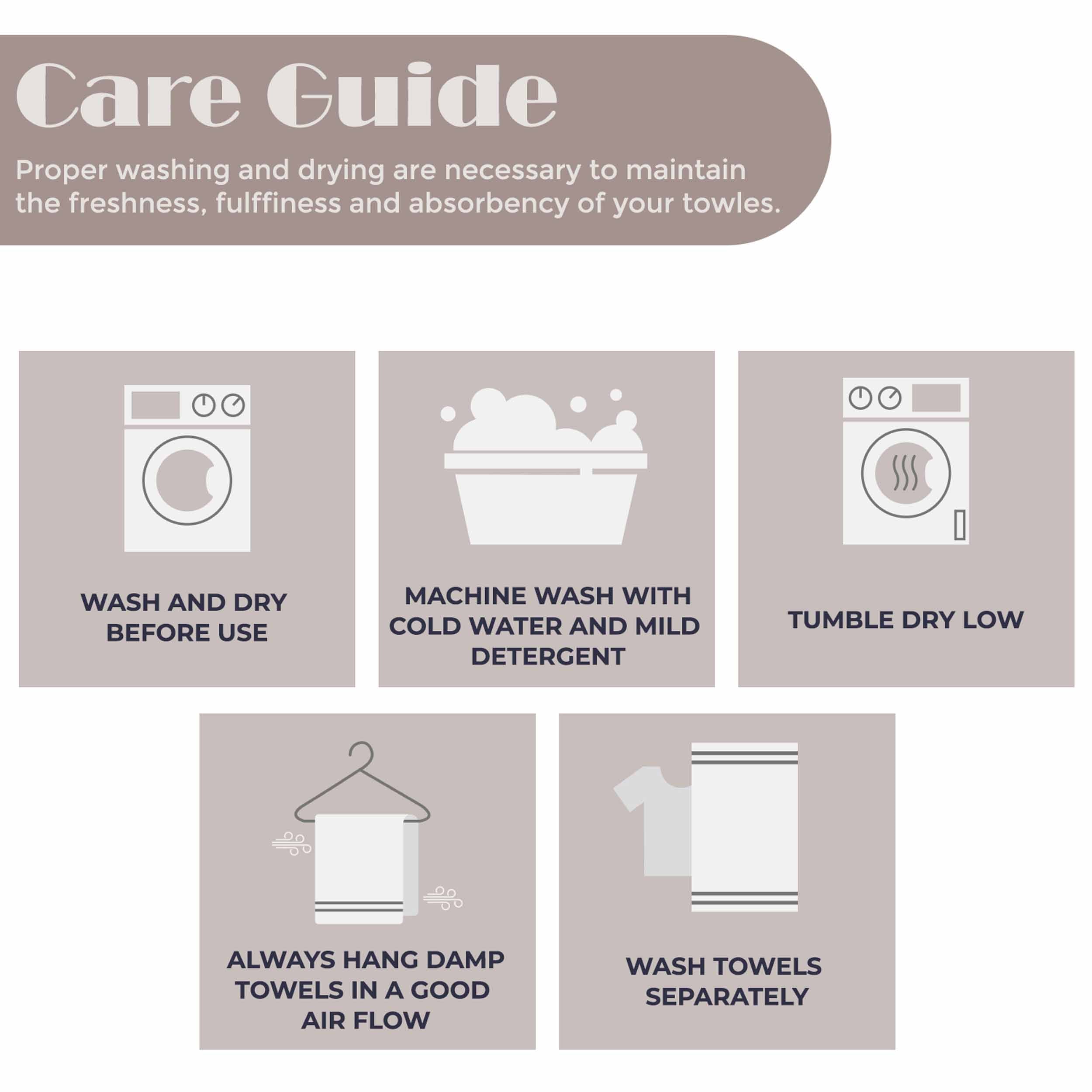 Striped-ribbed Zero Twist Cotton Towel Set