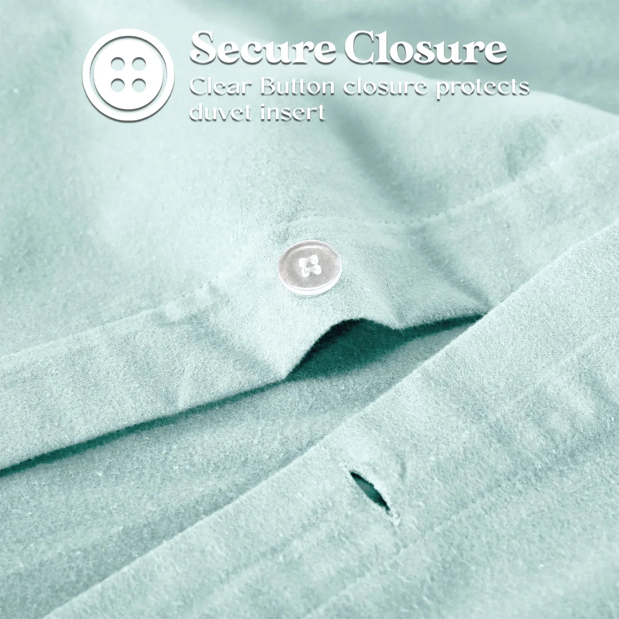 White-trimmed Cotton Flannel Duvet Cover Set