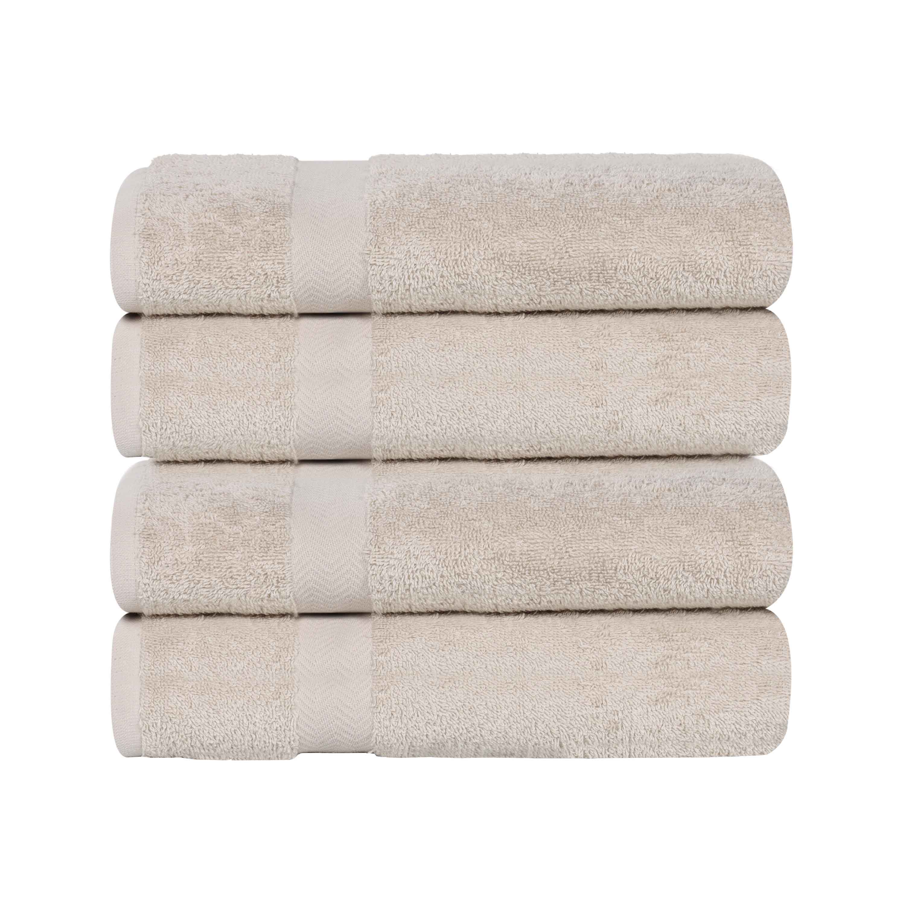 Bordered Cotton Bath Towel Set