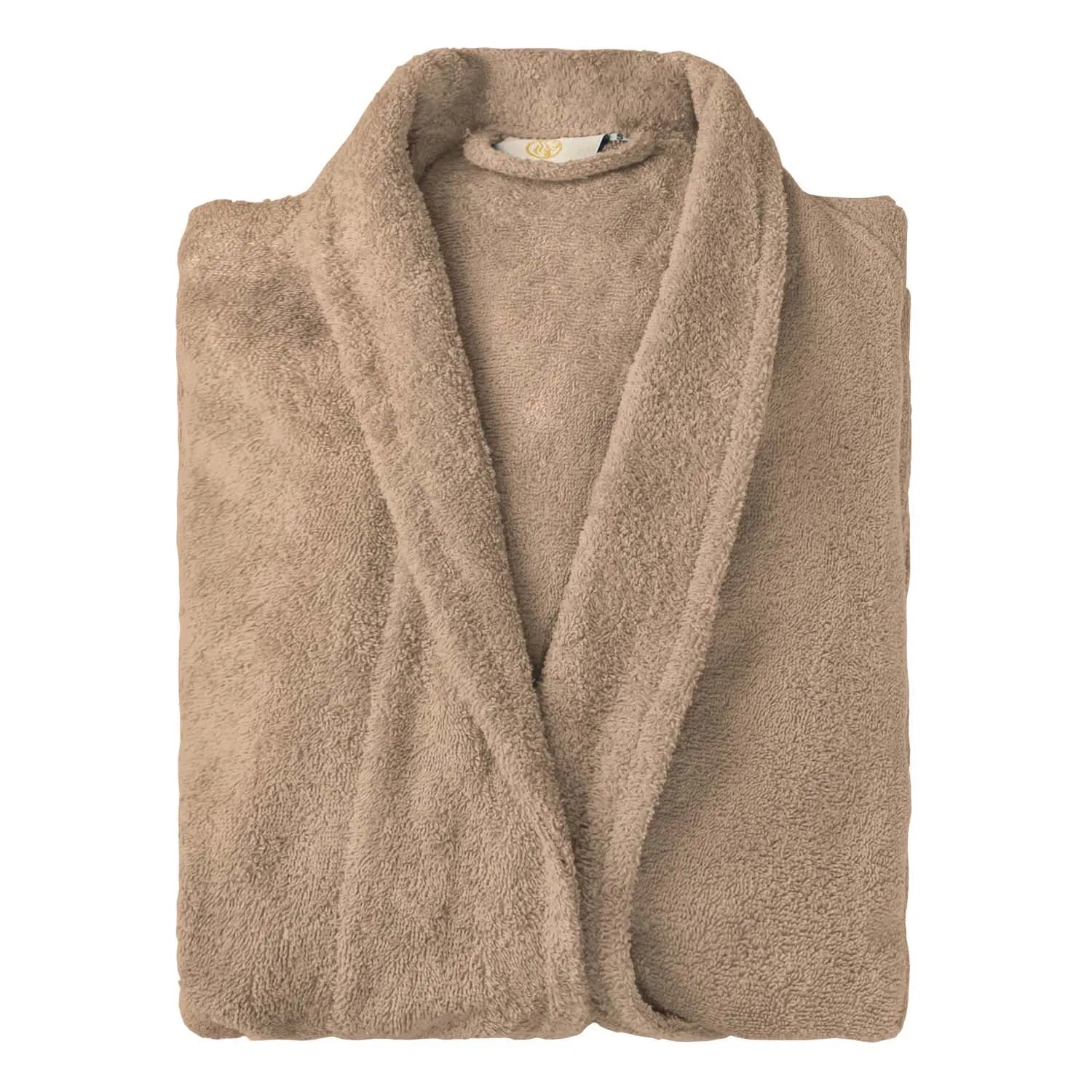 Shawl-collar Terry Cloth Bathrobe