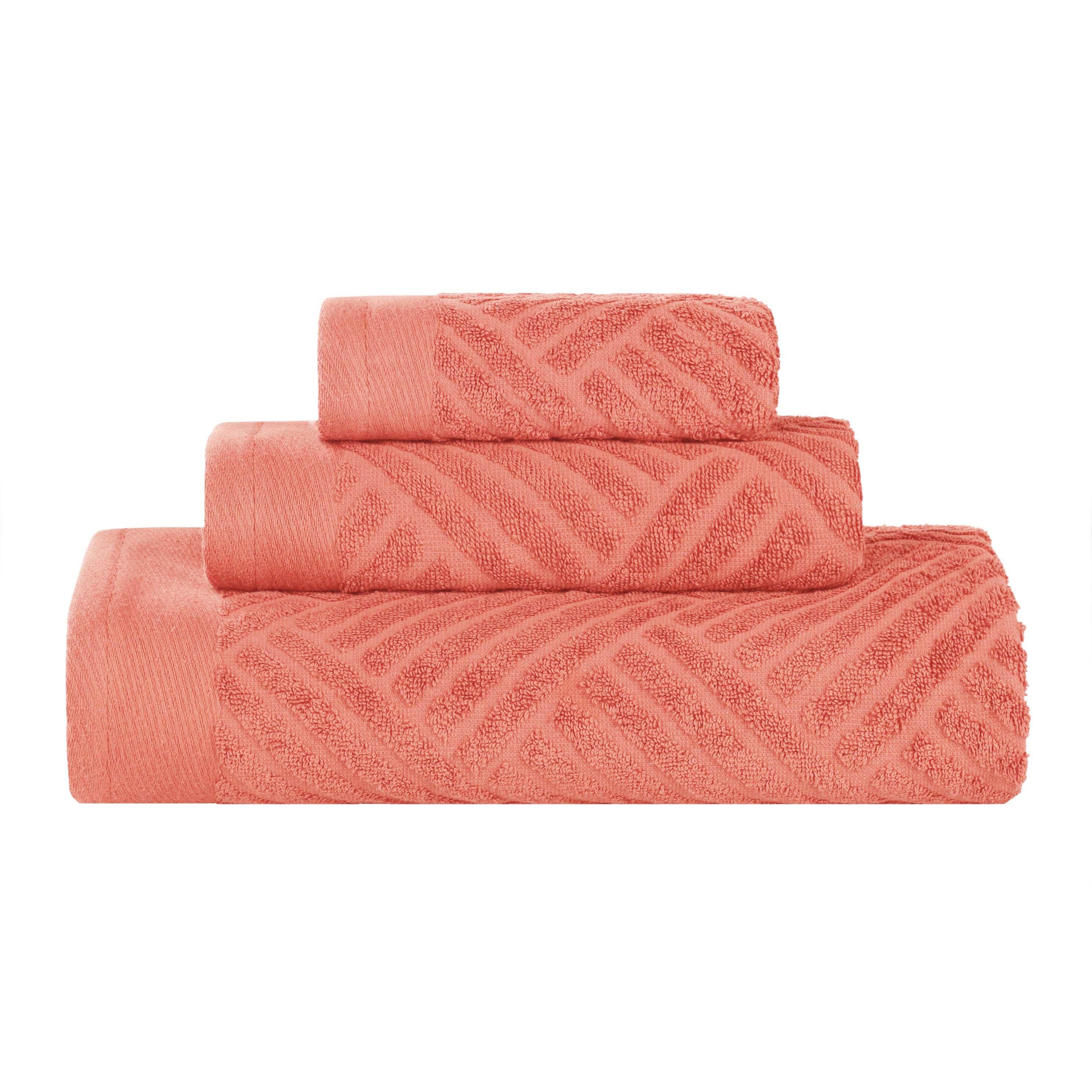 Embossed Chevron Egyptian Cotton Towel Set