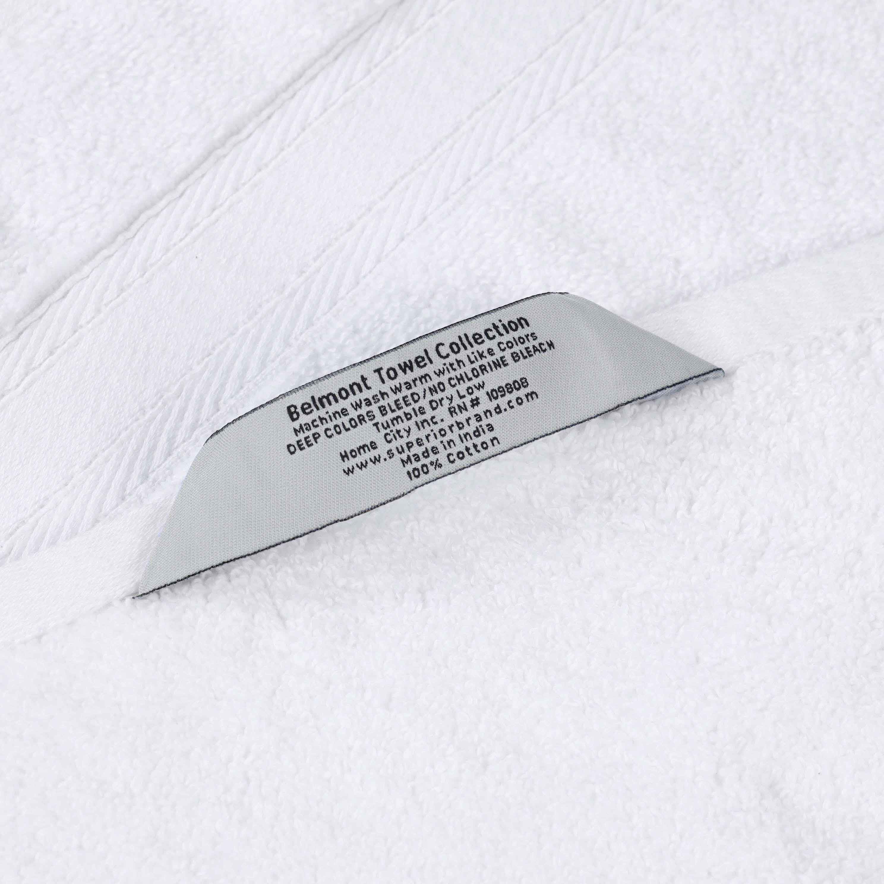 Stitched-trim Zero Twist Cotton Hand Towel Set of 6