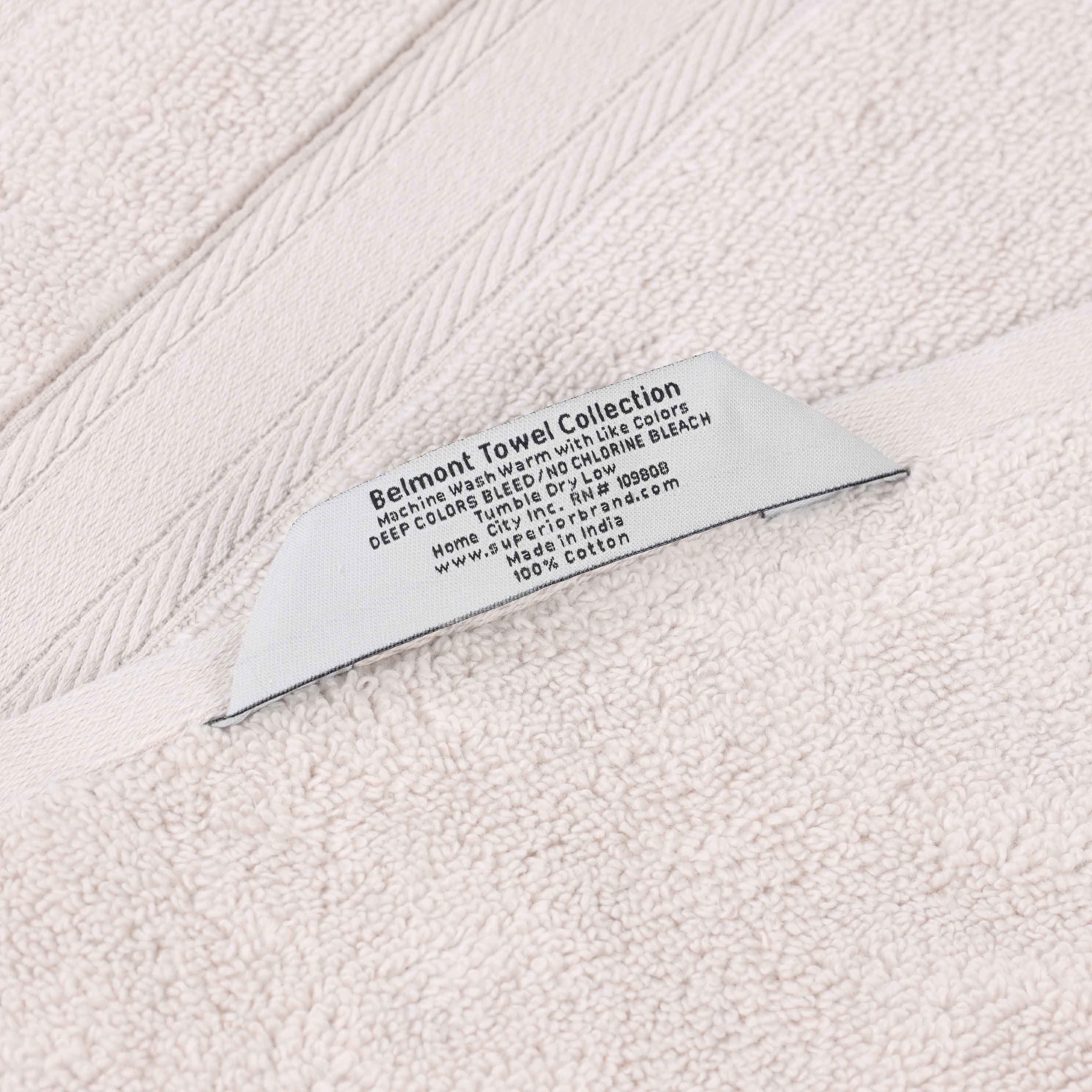 Stitched-border Zero Twist Cotton Bath Towel Set of 2