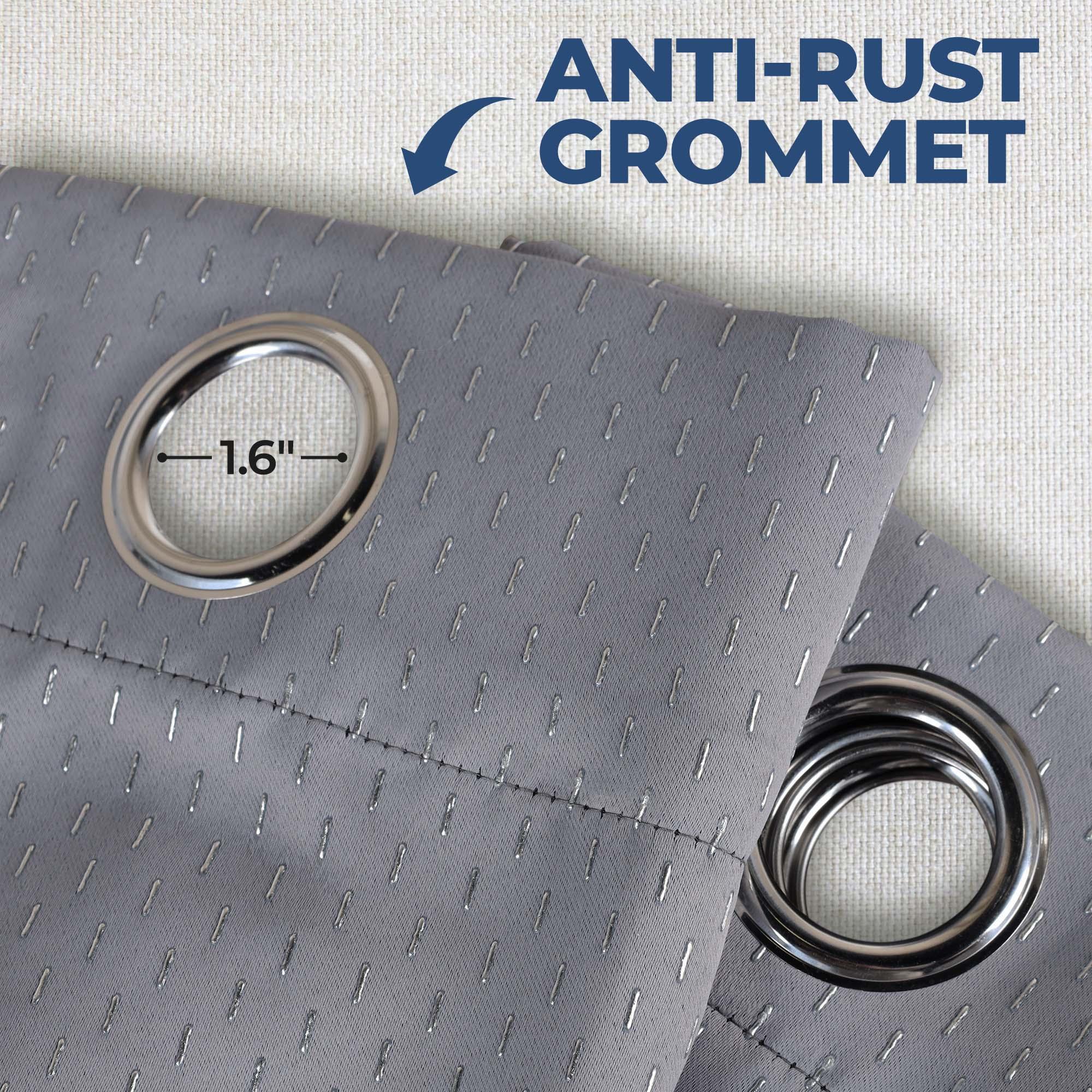 Geometric-metallic Window Curtain Set of 2