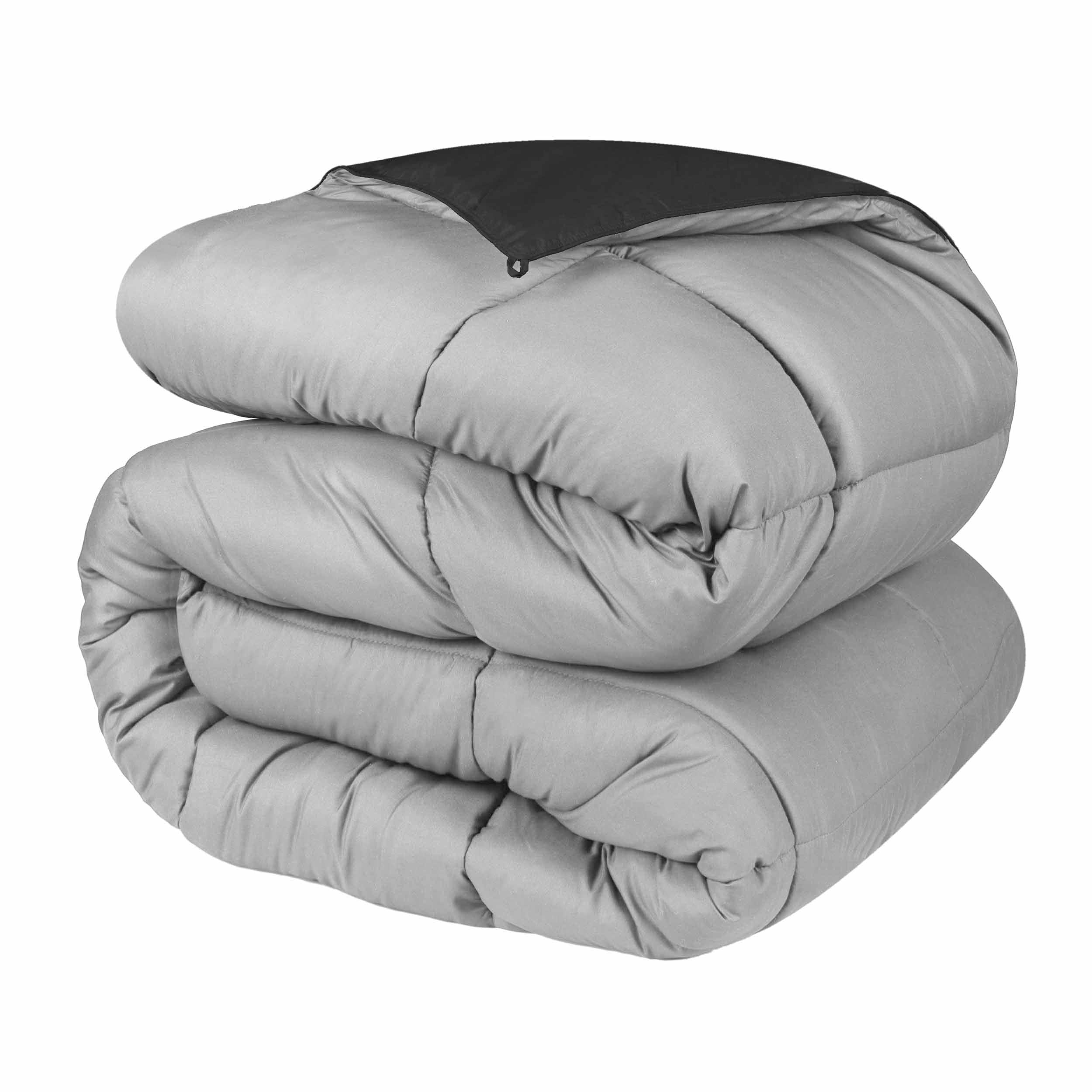 Box-stitch Reversible Microfiber Comforter
