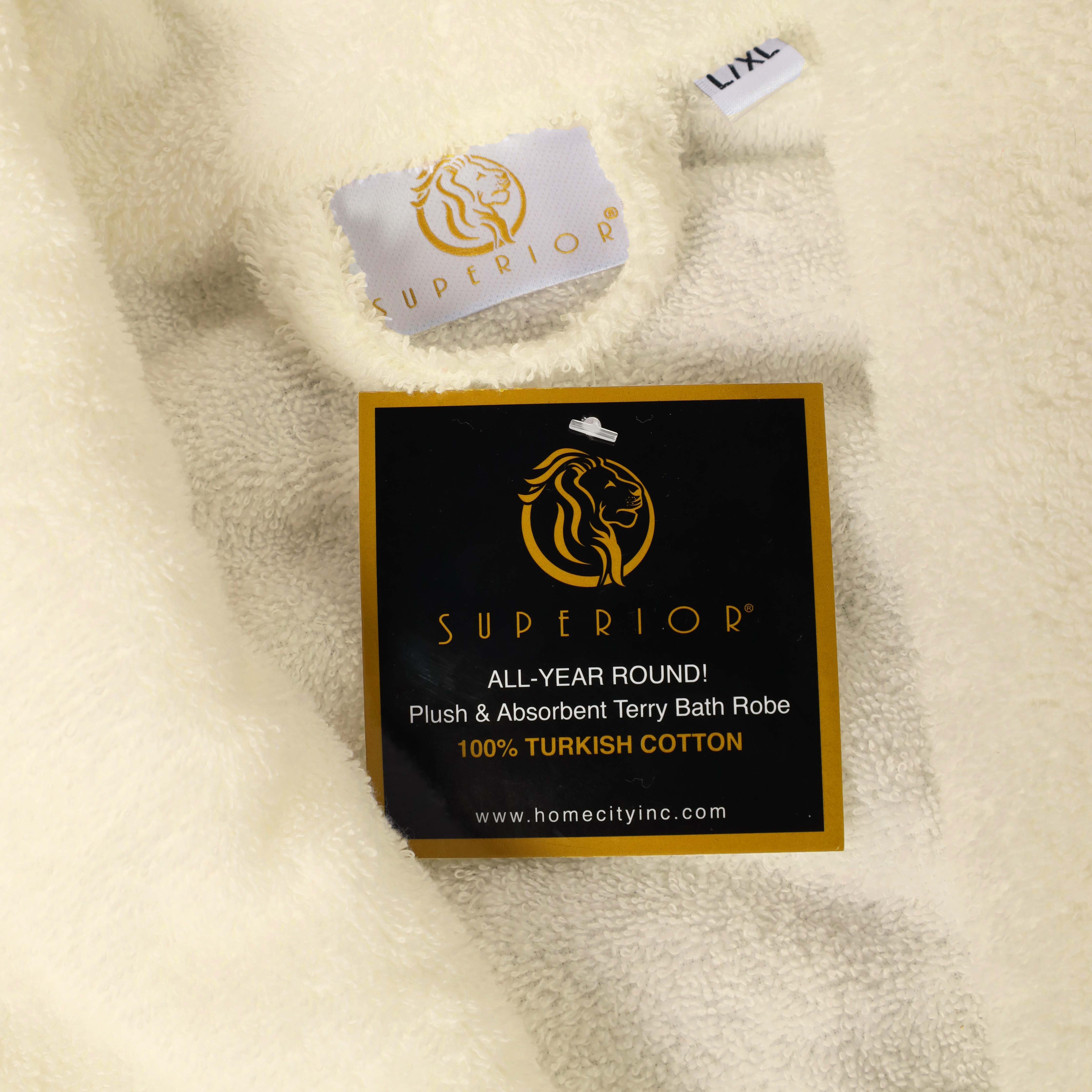 Terry-cloth Shawl-collar Bathrobe