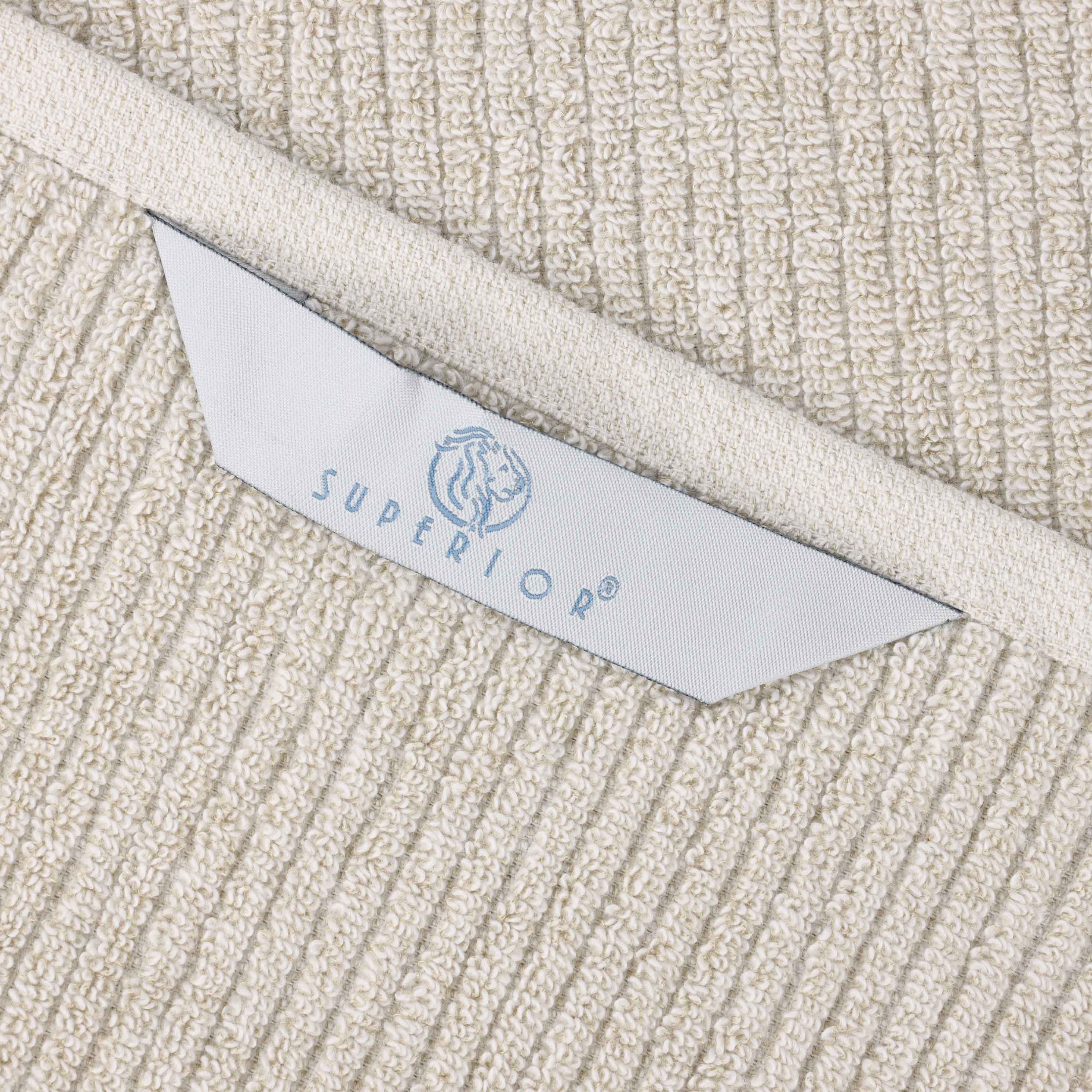 Two-tone Ribbed-border Cotton Viscose Blend 3 Piece Towel Set