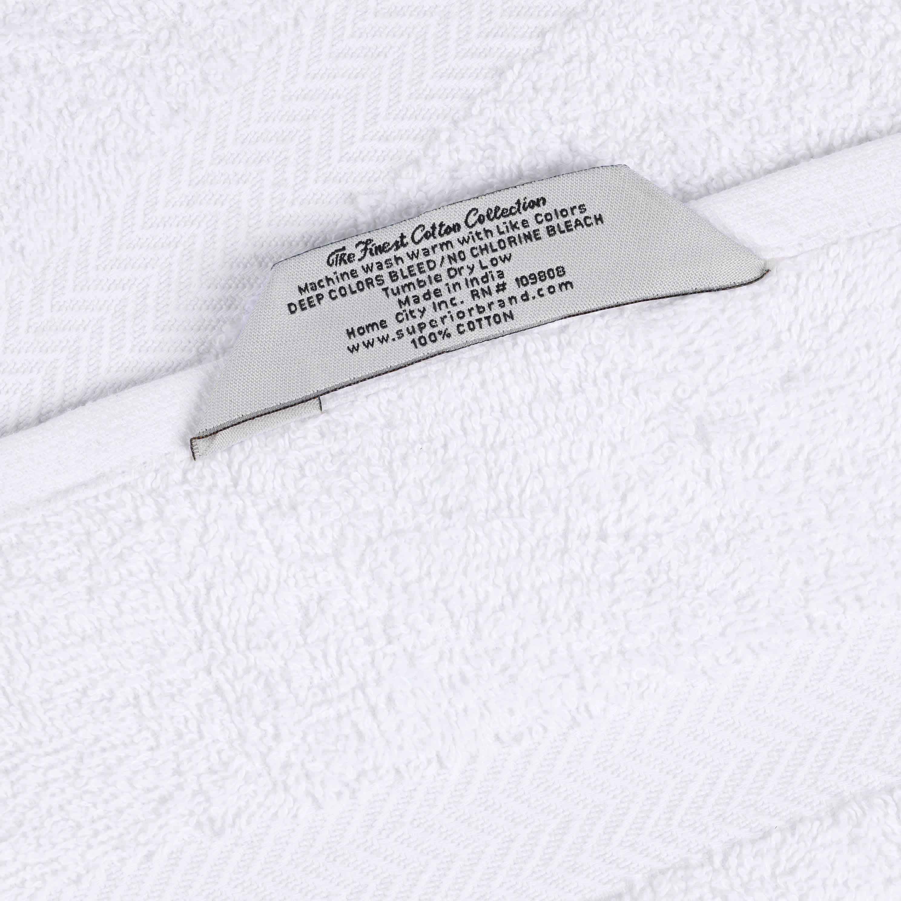 Geometric-border Eco-Friendly Cotton Hand Towel Set