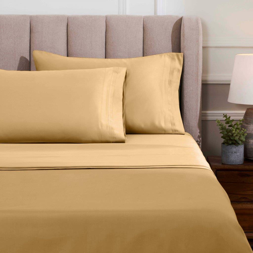 Elegant-stitched Egyptian Cotton Bed Sheet Set