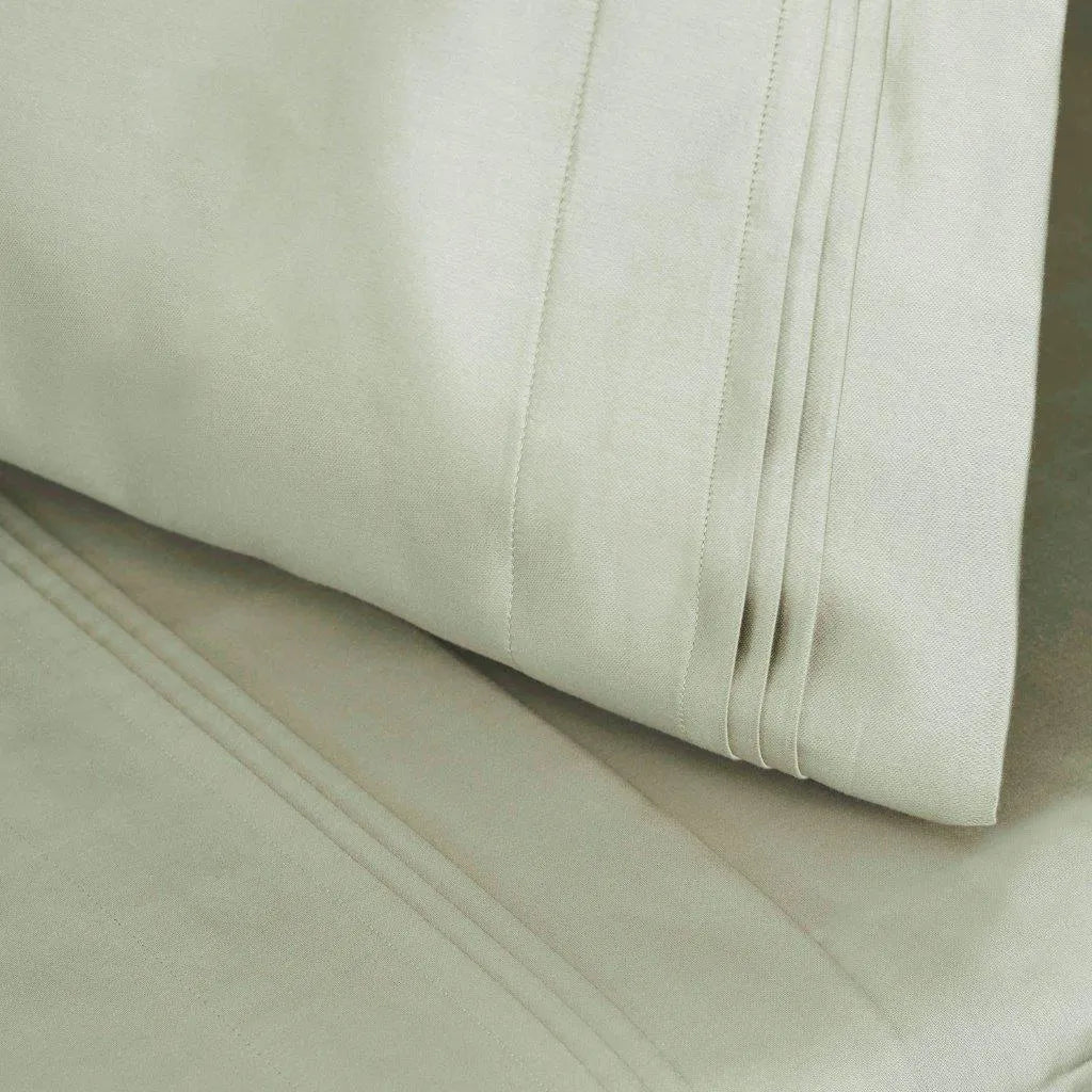 Decorative-stitched Sateen Egyptian Cotton Bed Sheet Set